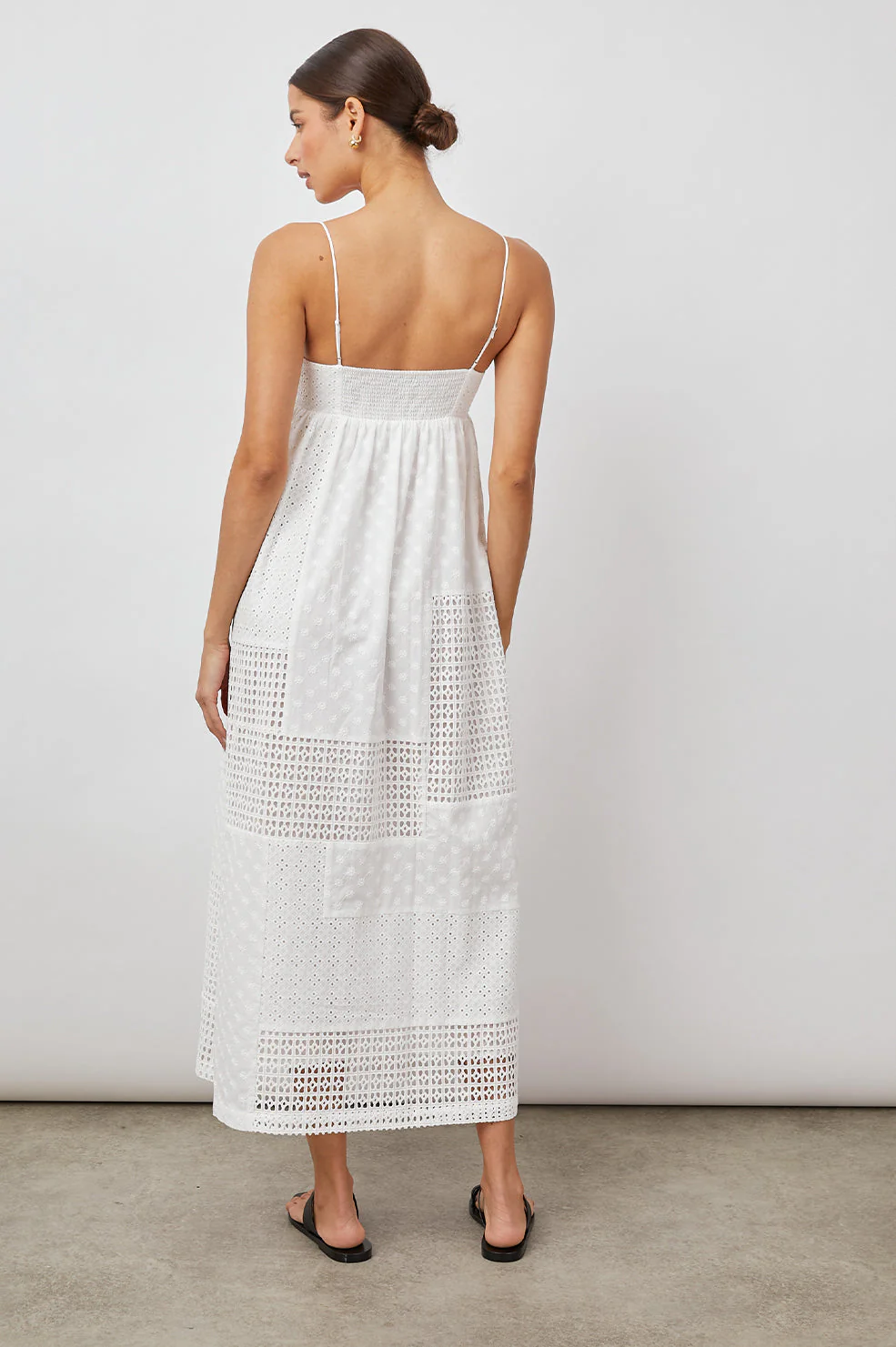 LUCILLE DRESS - WHITE EYELET MIX - Image 5