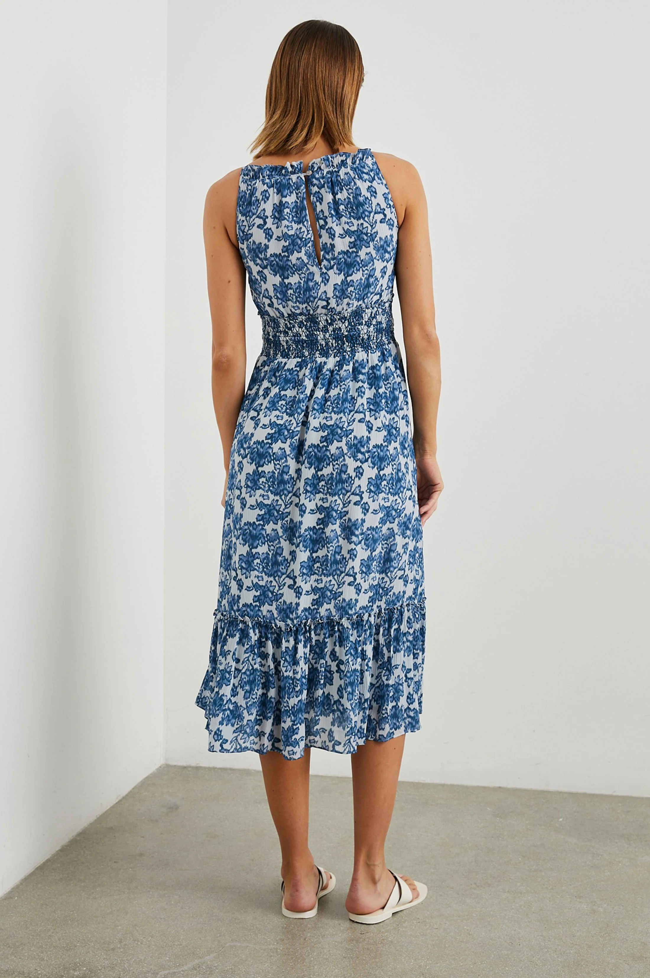 MAGDALENE DRESS - CHAMBRAY FLORAL - Image 5