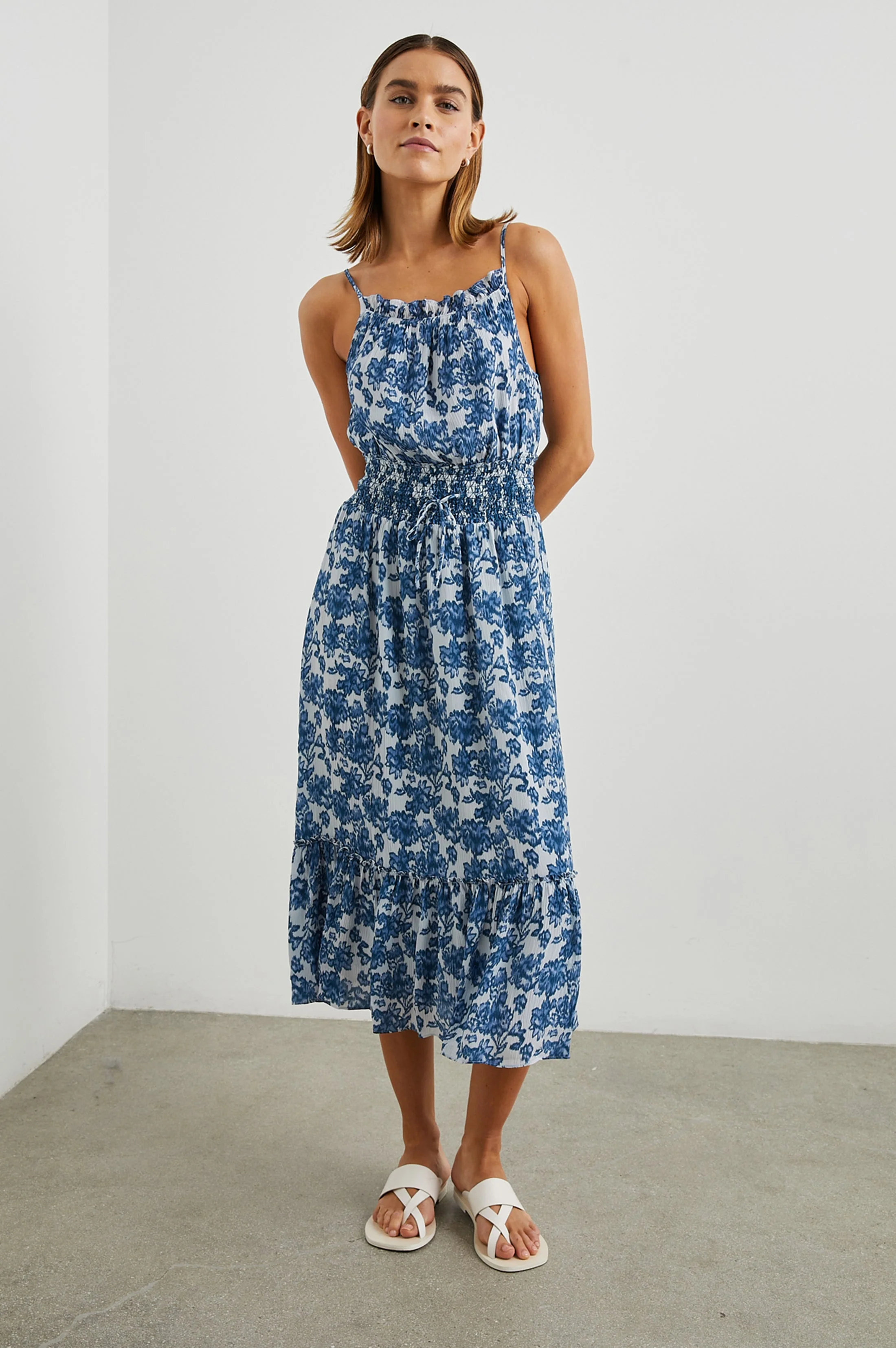 MAGDALENE DRESS - CHAMBRAY FLORAL - Image 6