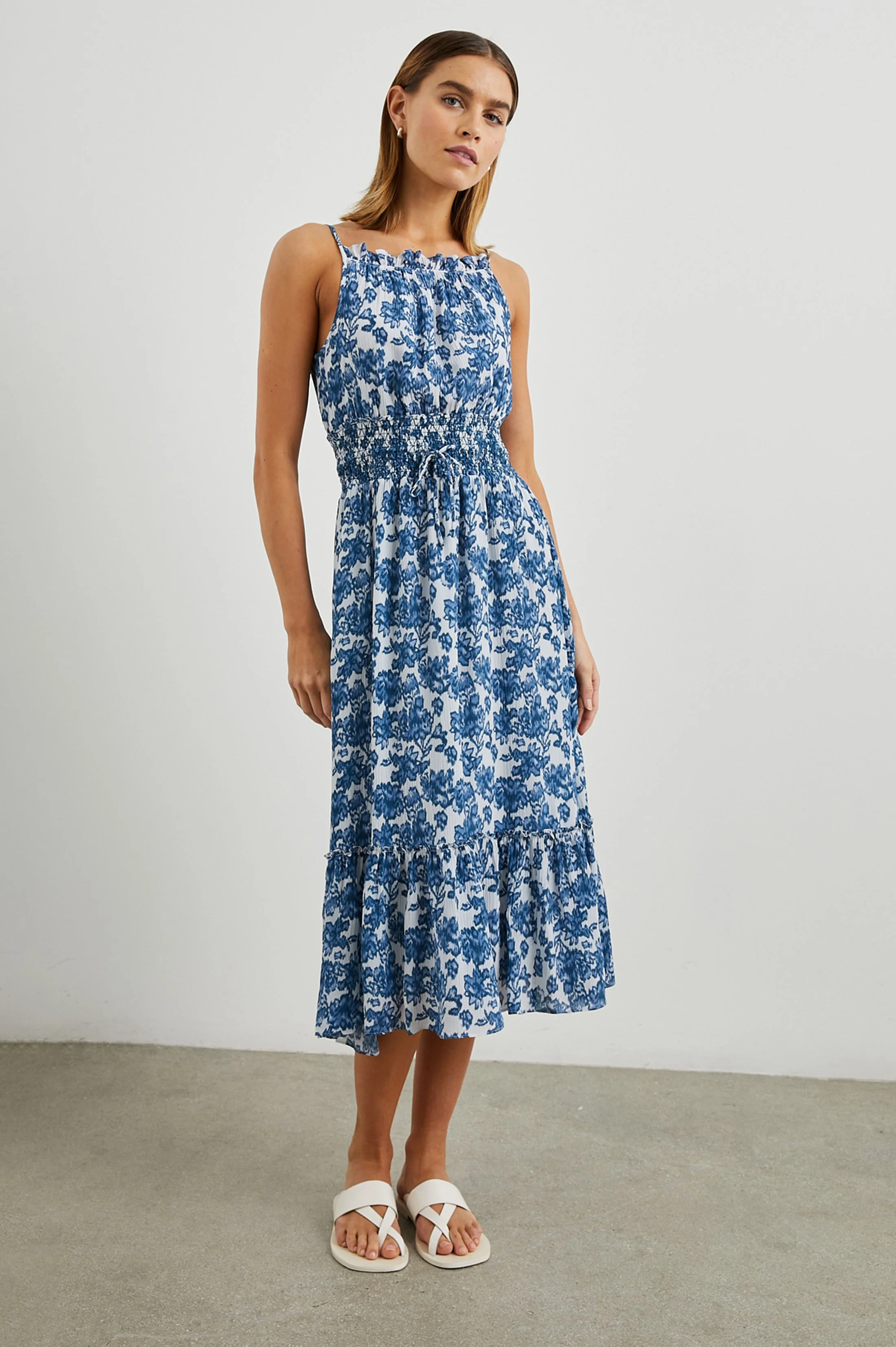 MAGDALENE DRESS - CHAMBRAY FLORAL - Image 7