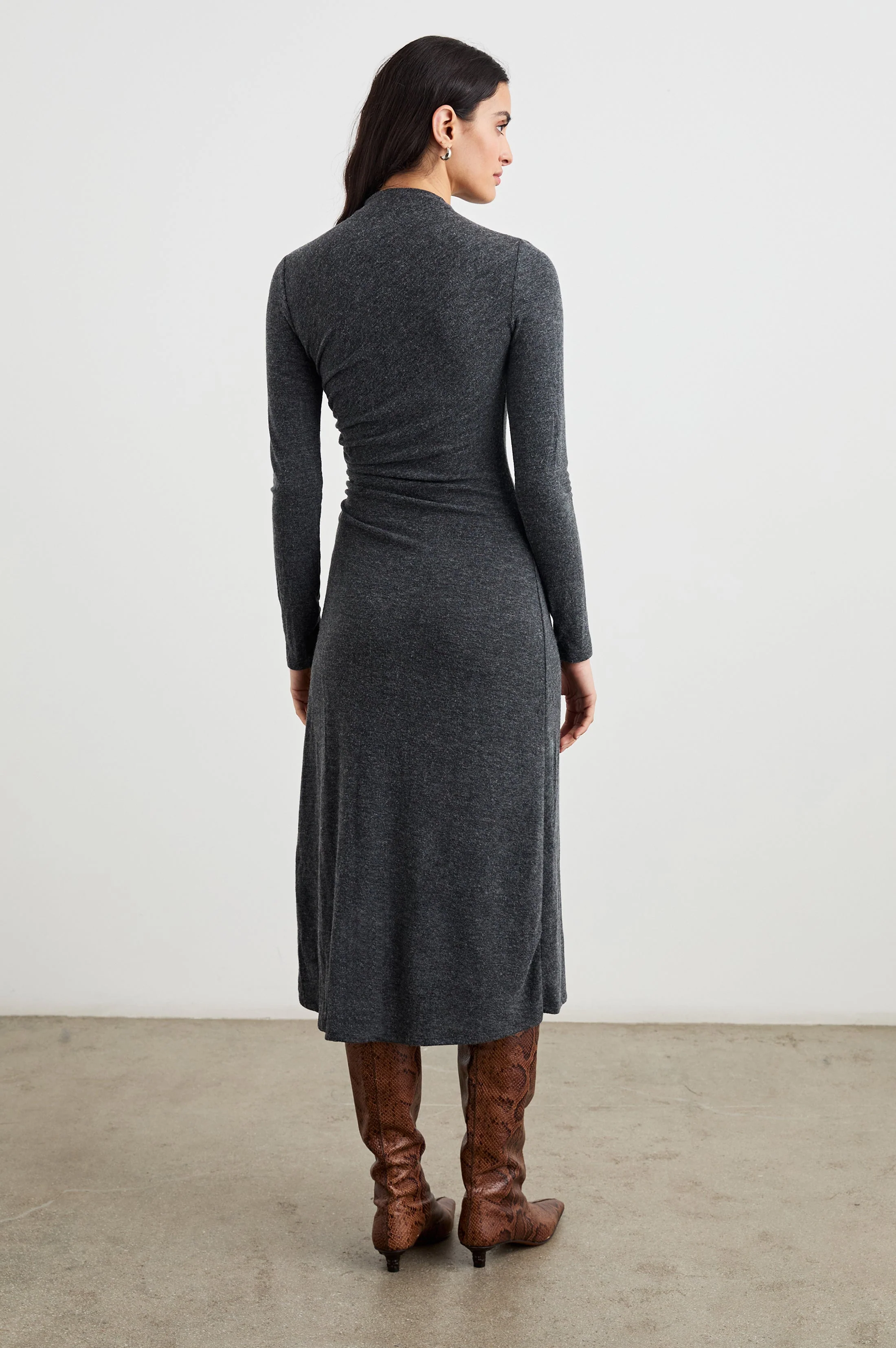 MARGARET DRESS - CHARCOAL - Image 3