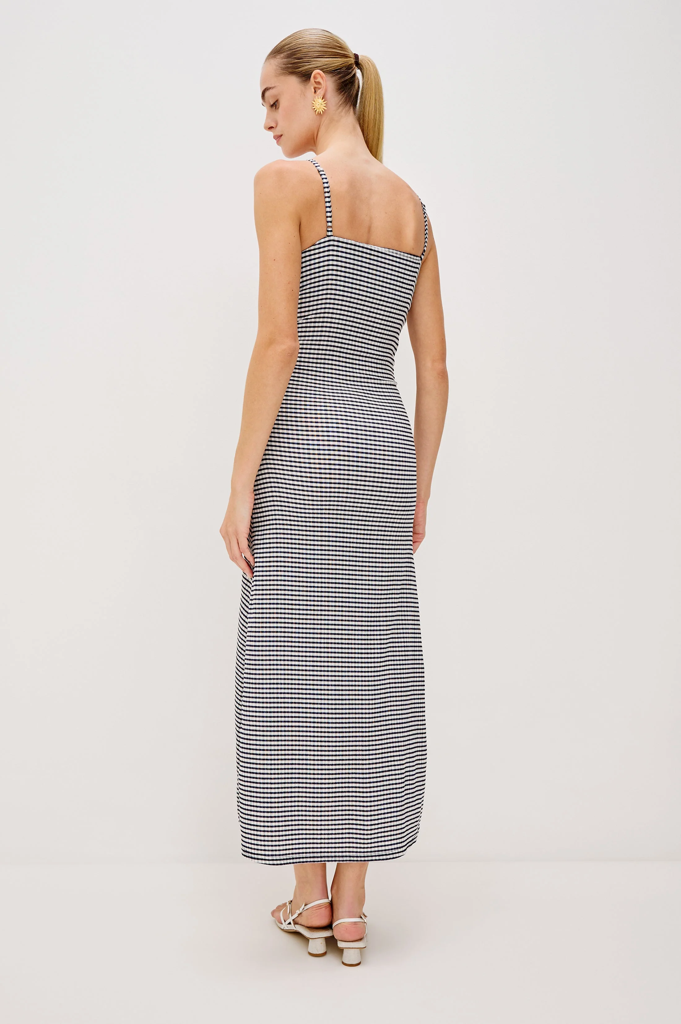 MARI DRESS - NAVY GINGHAM - Image 5