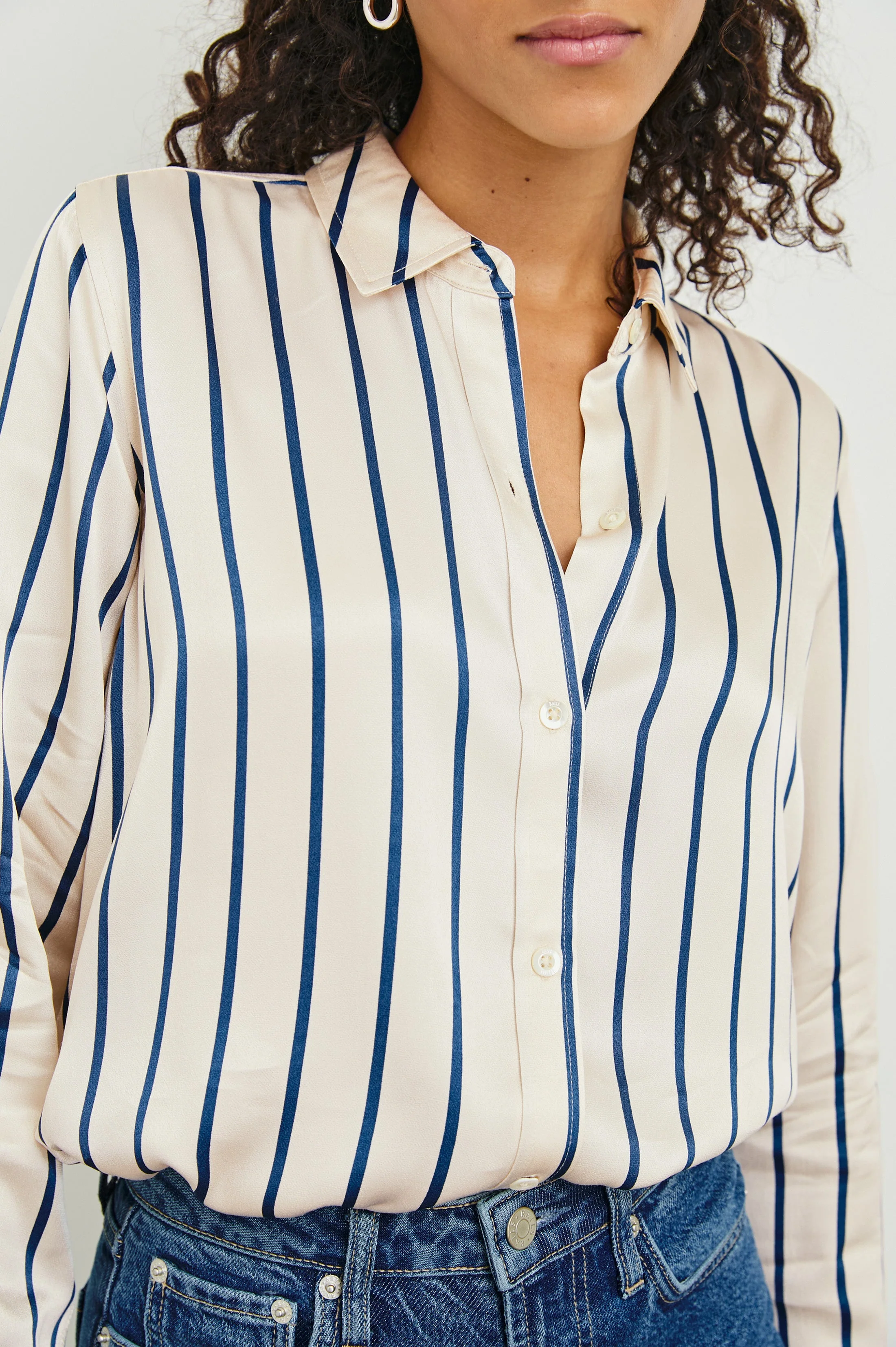MARIA SHIRT - CERAMIC NAVY STRIPE - Image 2