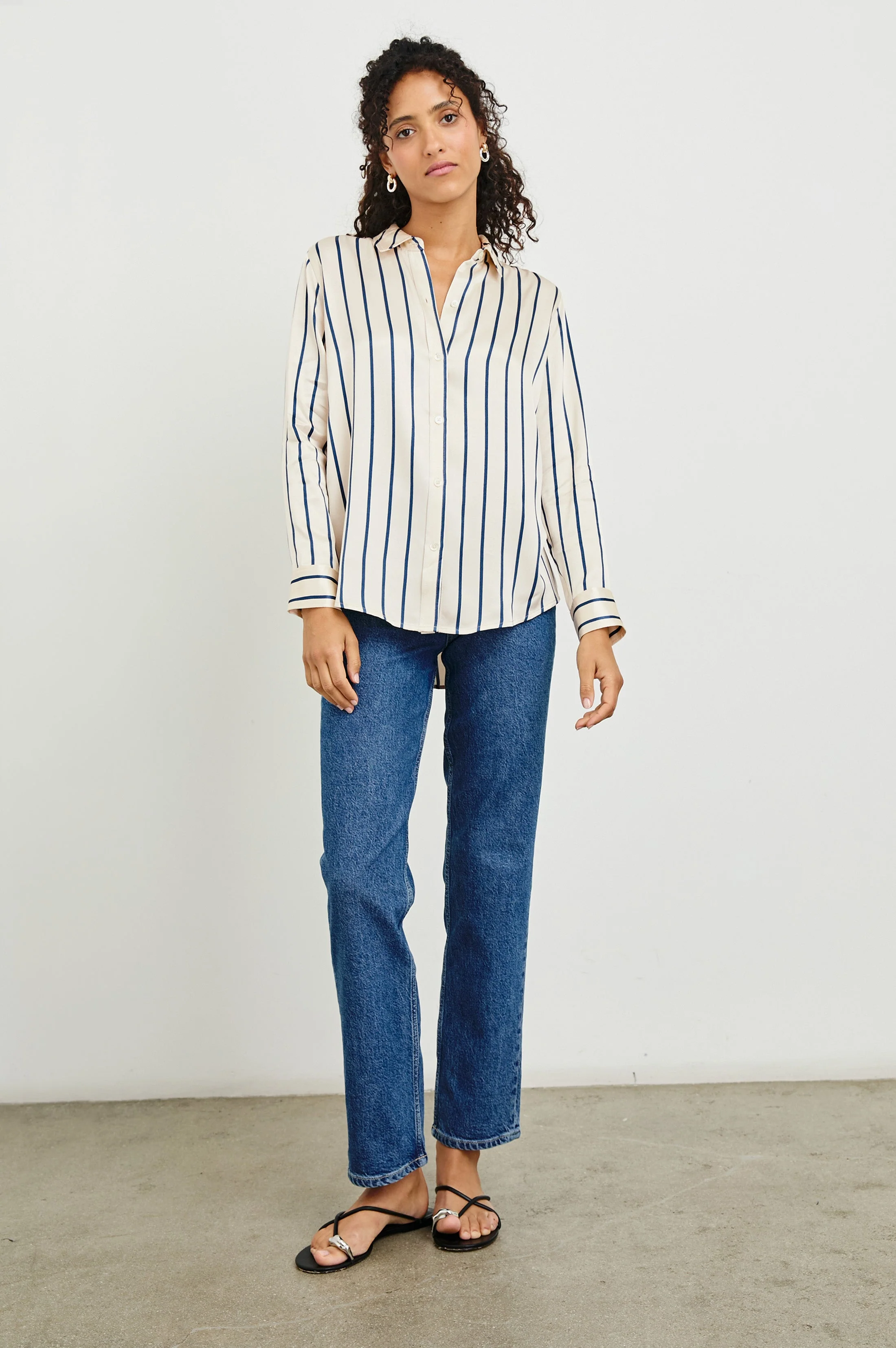 MARIA SHIRT - CERAMIC NAVY STRIPE - Image 4