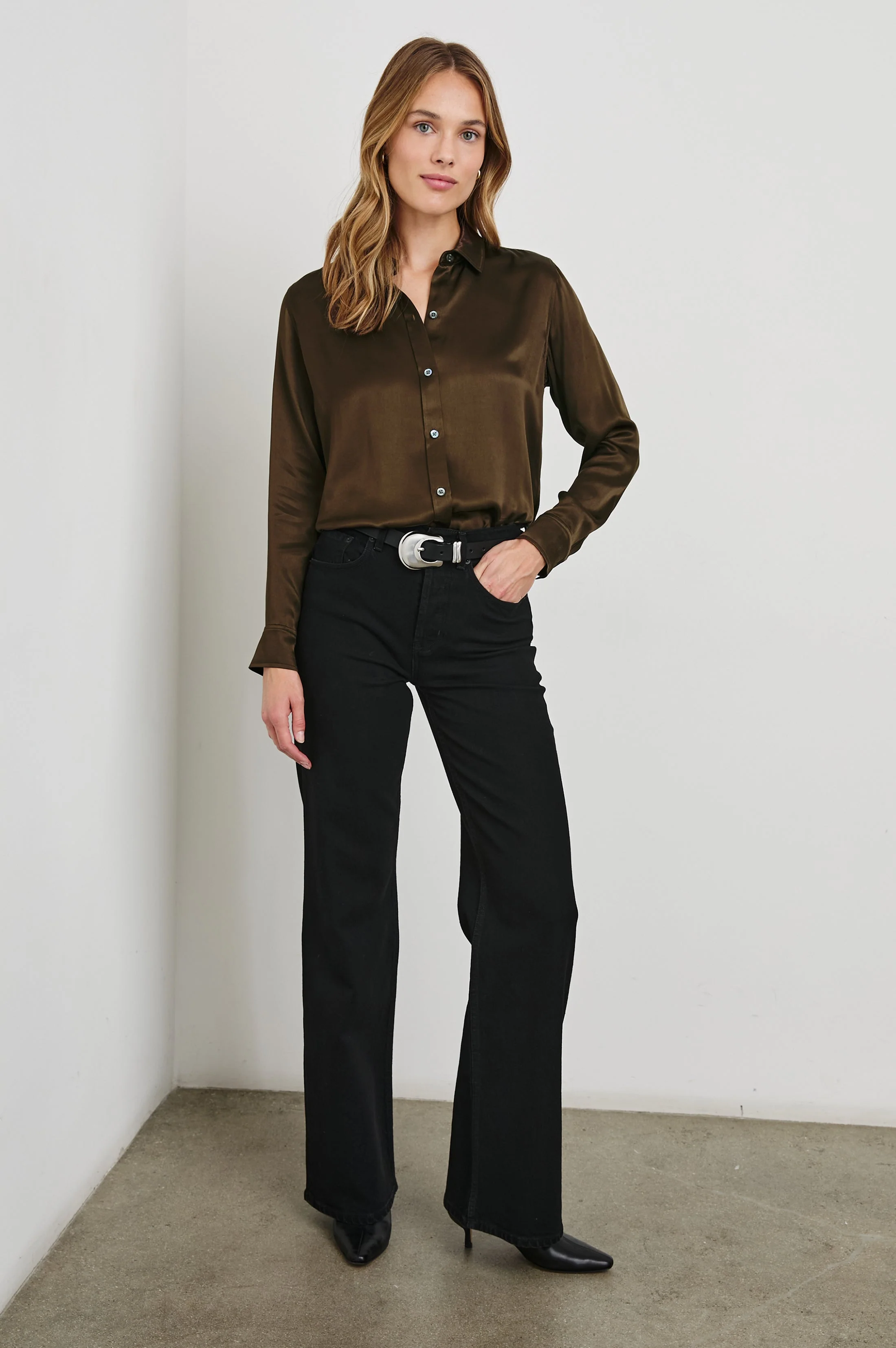 MARIA SHIRT - DARK MOSS - Image 3