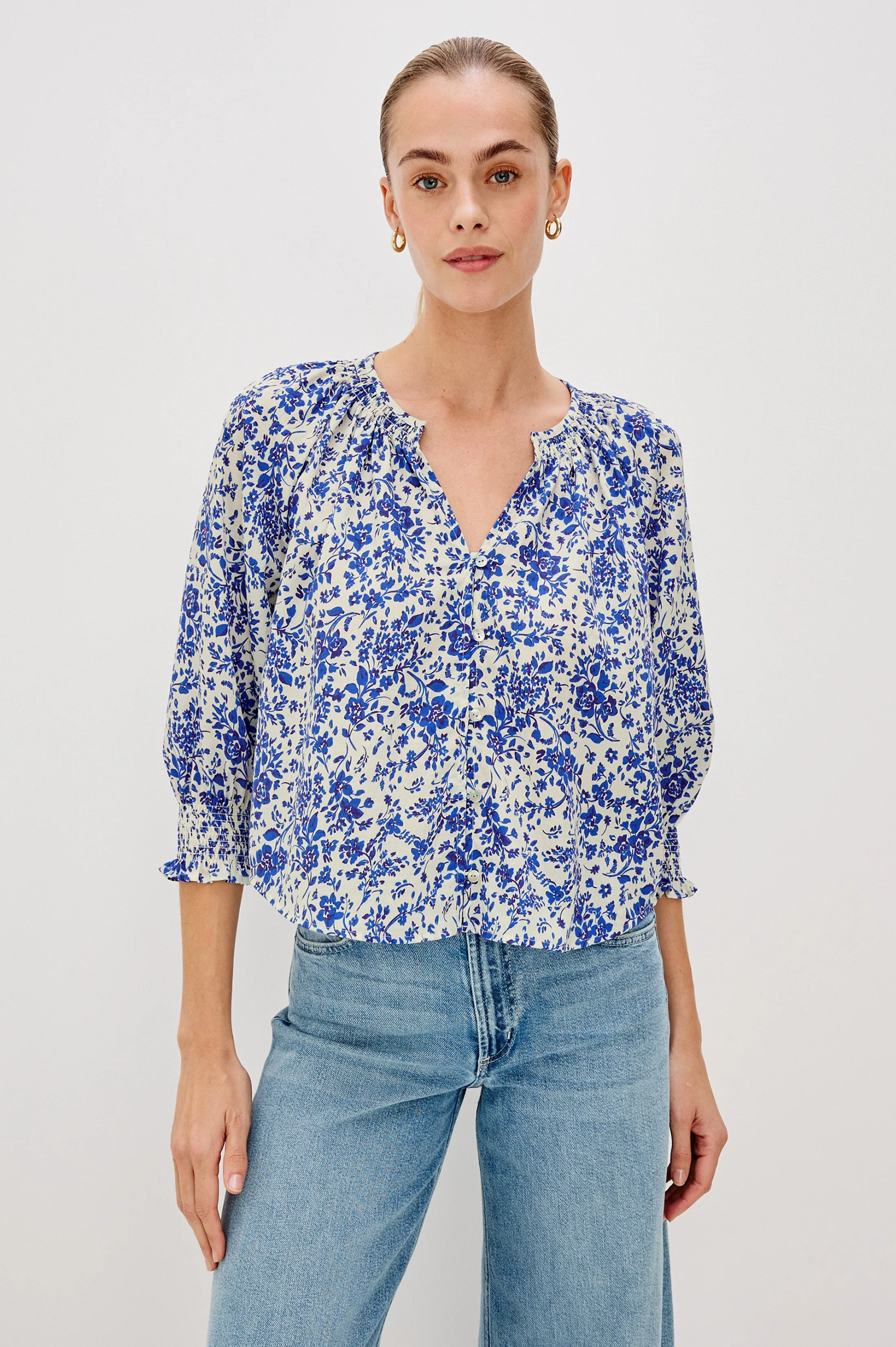MARIAH SHIRT - BLUE MARGUERITE - Image 3
