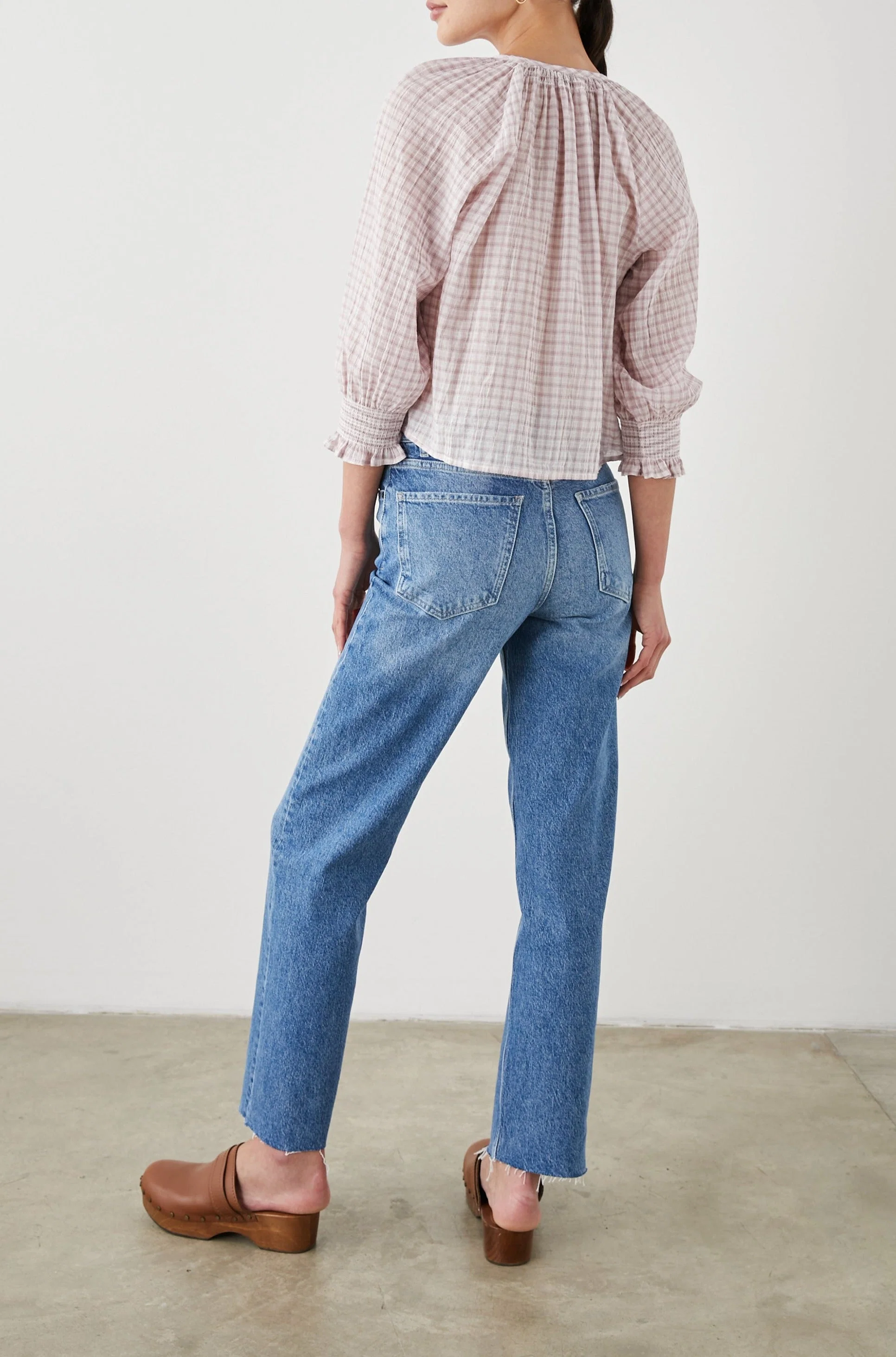 MARIAH TOP - SOFT ROSE CHECK - Image 5
