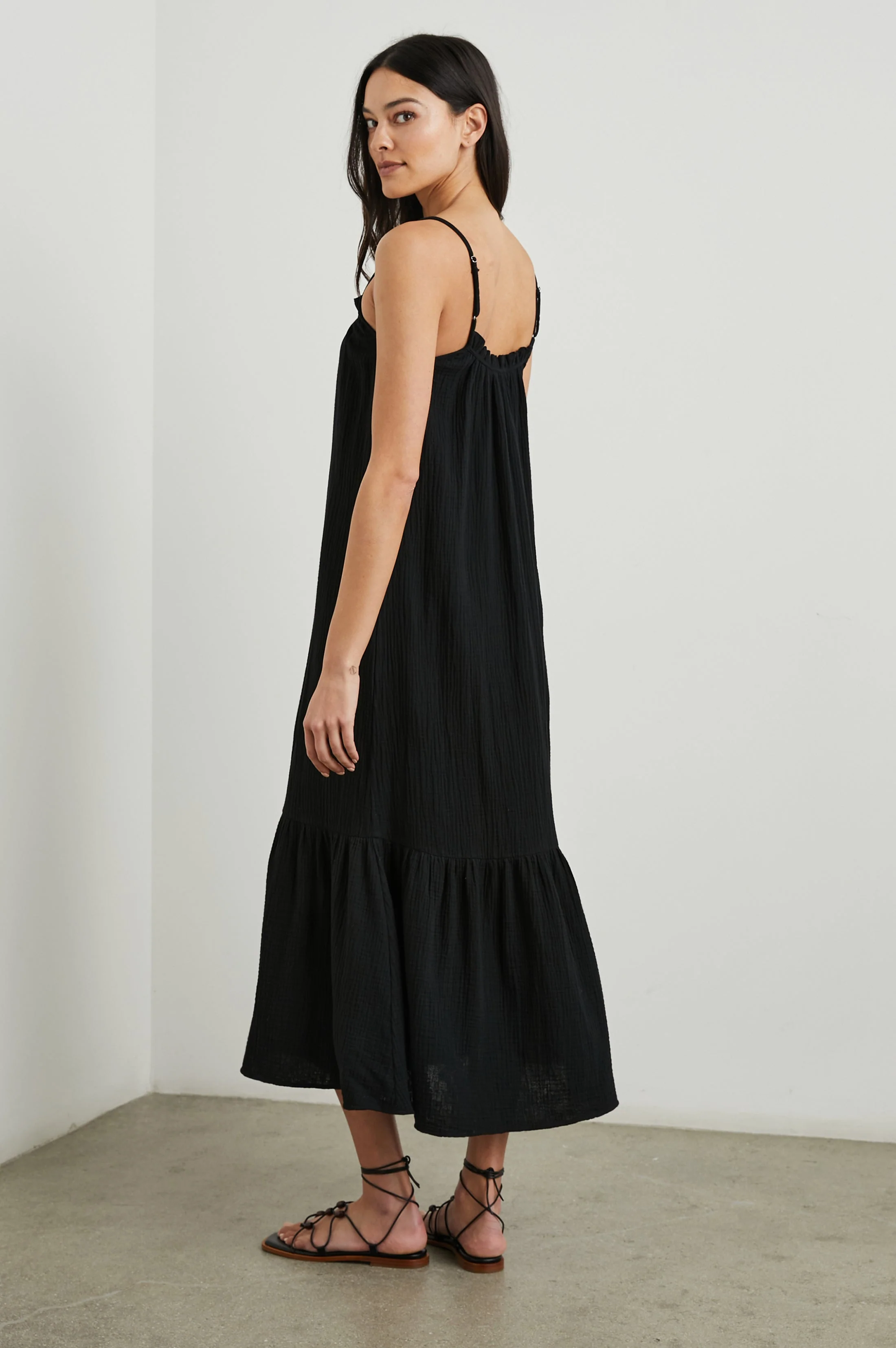 MARSEILLE DRESS - BLACK GAUZE - Image 4