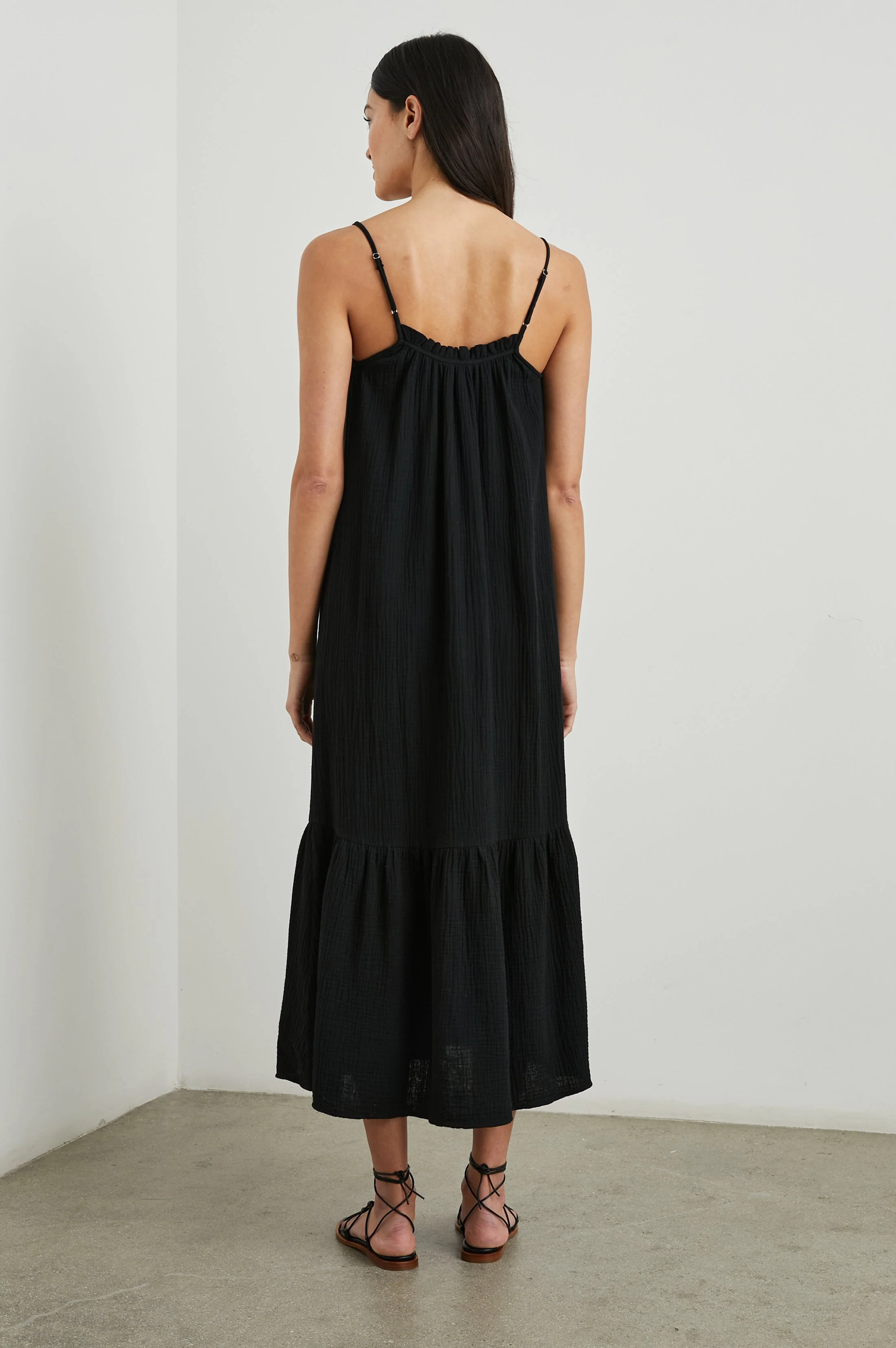 MARSEILLE DRESS - BLACK GAUZE - Image 5
