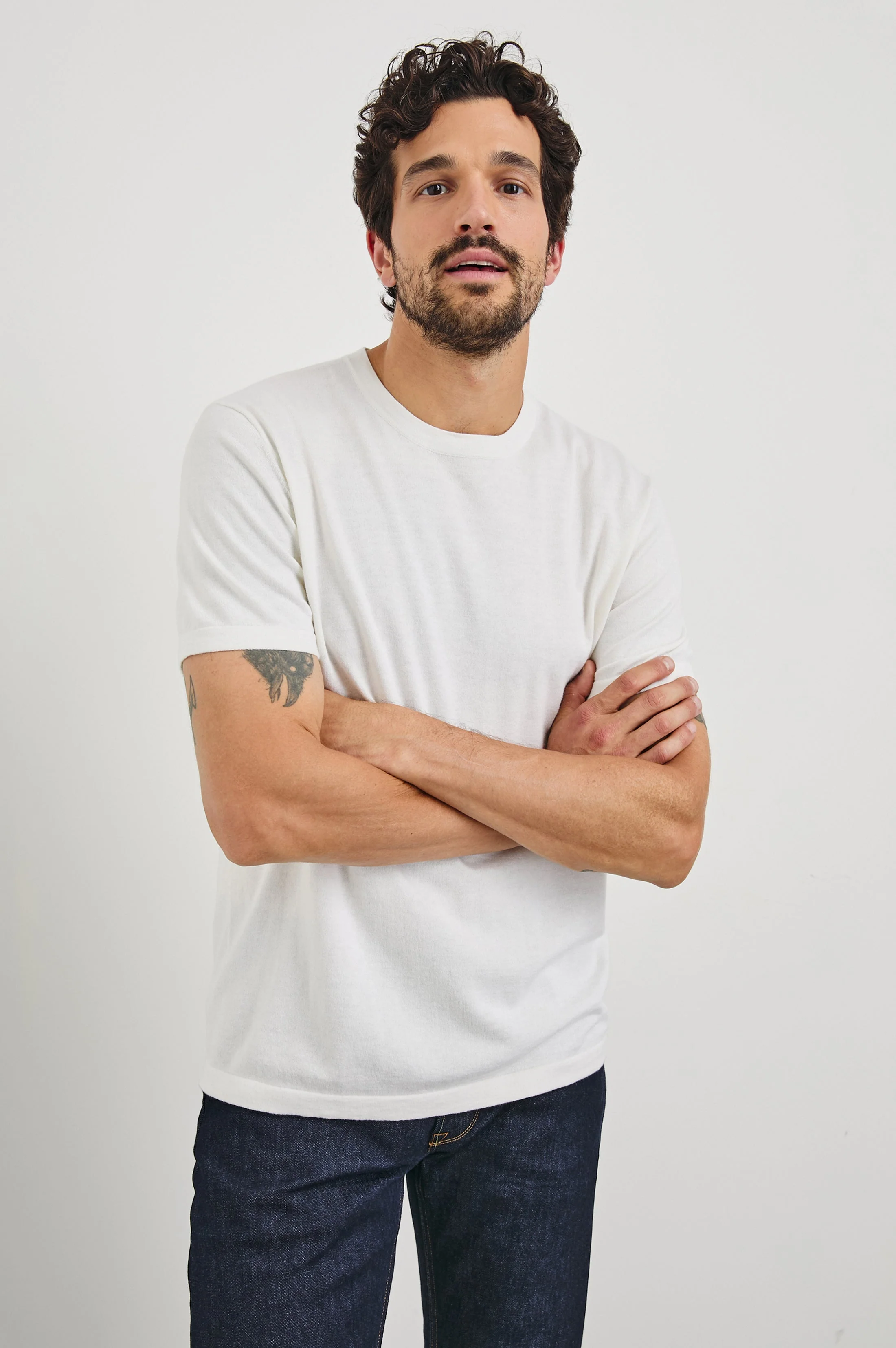 MASON COTTON CASHMERE T-SHIRT - CREAM - Image 5