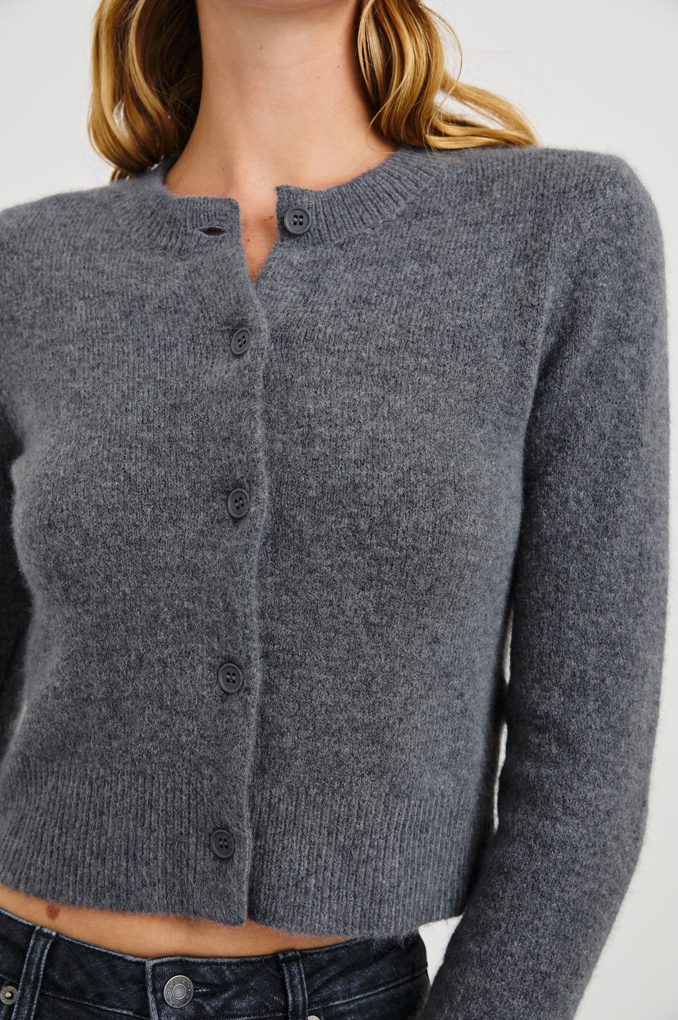 MATILDA CARDIGAN - CHARCOAL - Image 2