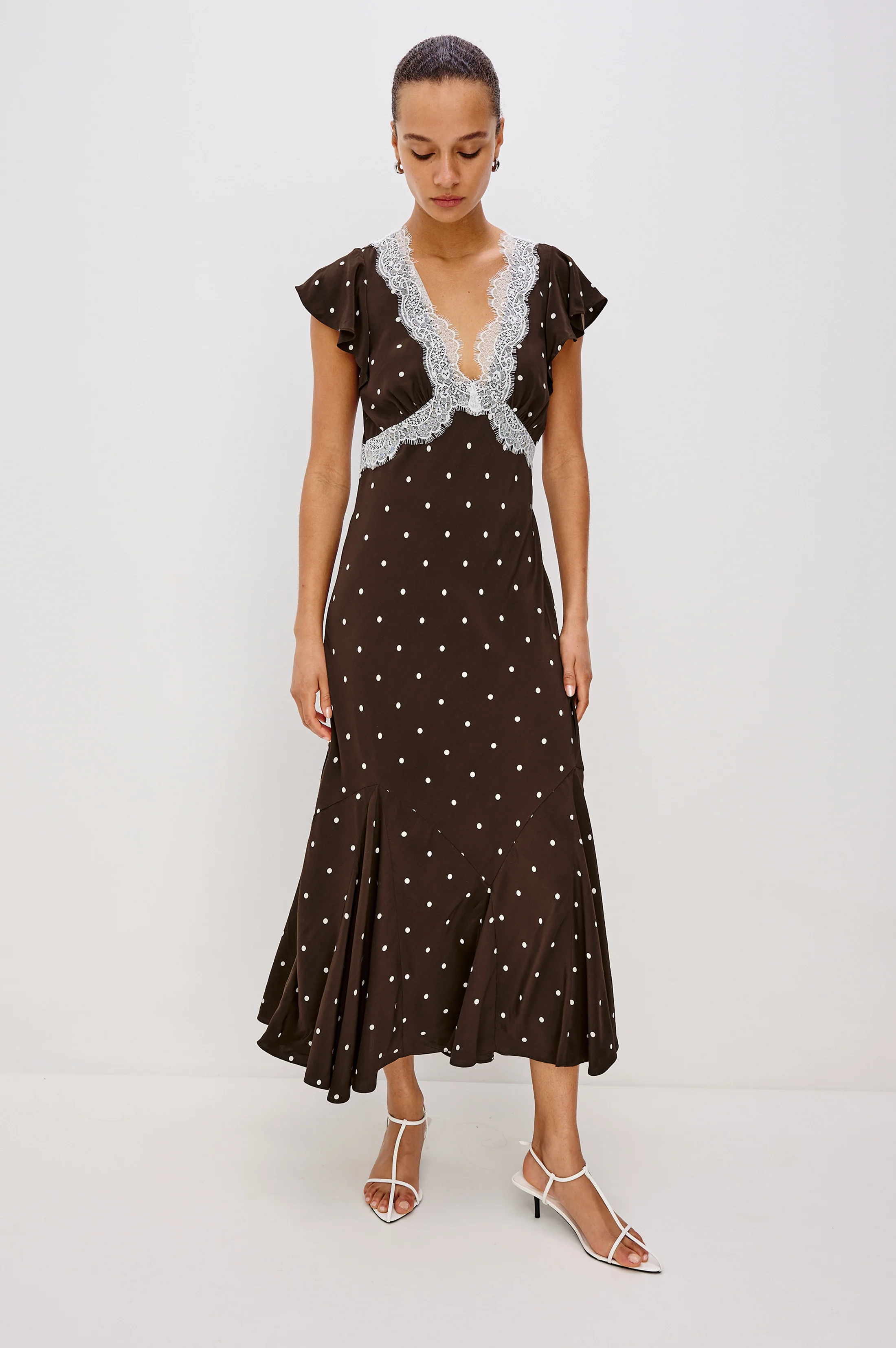 MATTIA DRESS - COCOA POLKA DOTS - Image 3
