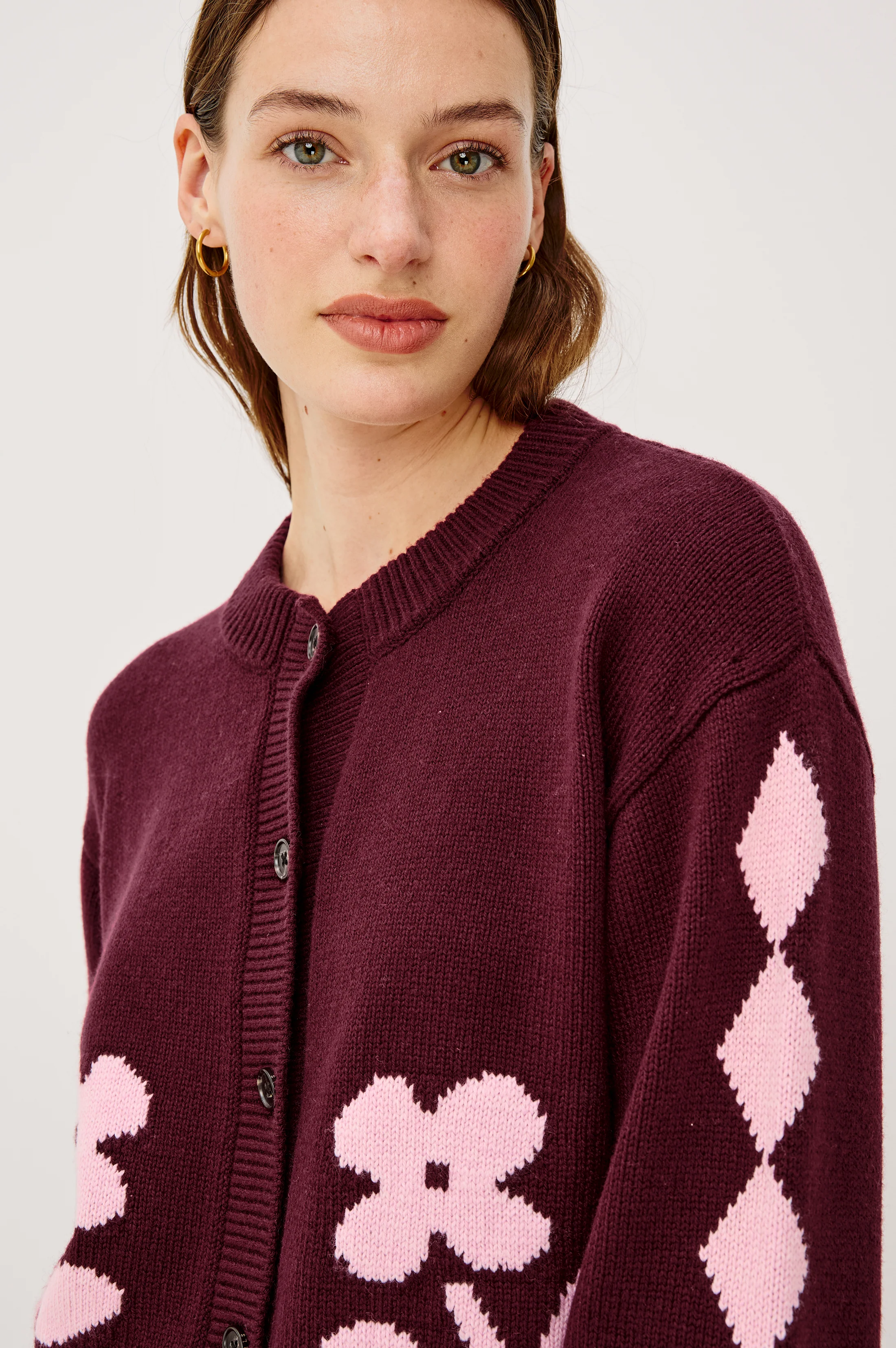 MAVIE CARDIGAN - GARNET DAISY - Image 2