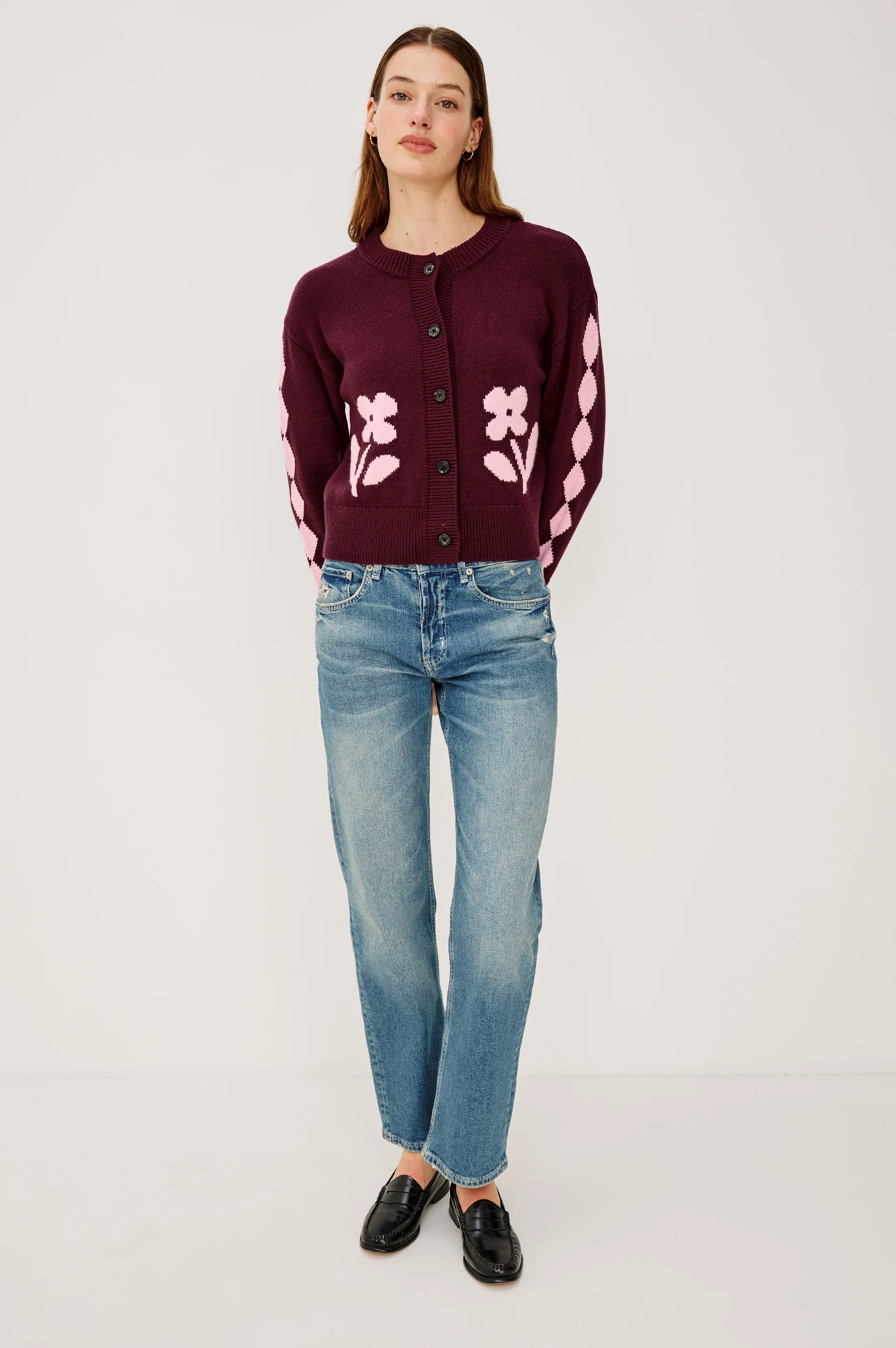 MAVIE CARDIGAN - GARNET DAISY - Image 4