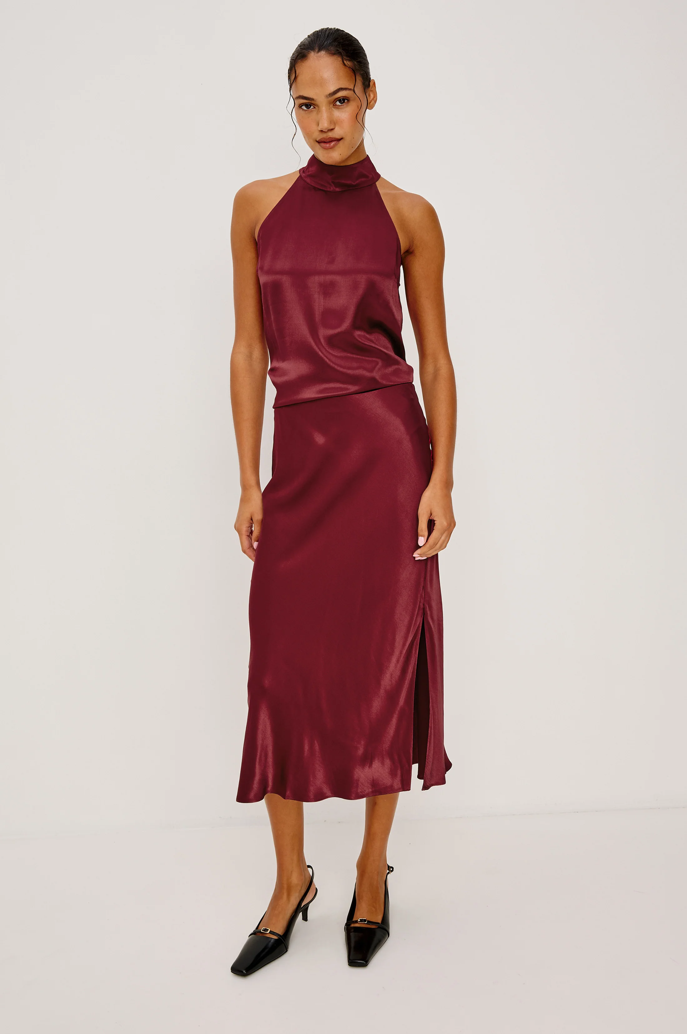 MAYA SKIRT - GARNET - Image 4