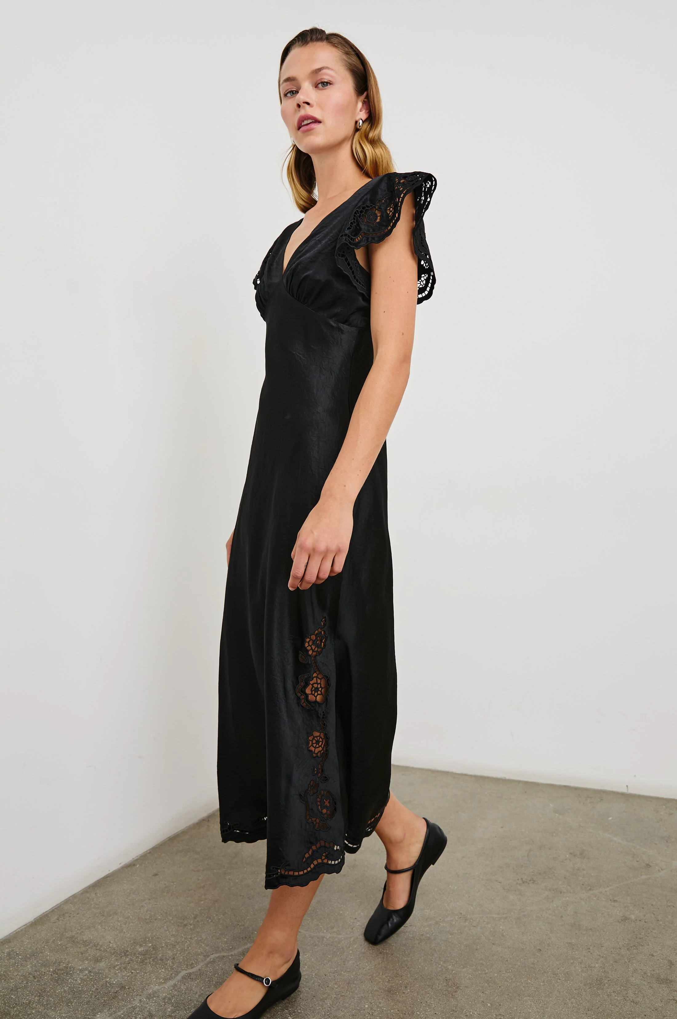 MCKENNA DRESS - BLACK EYELET - Image 3