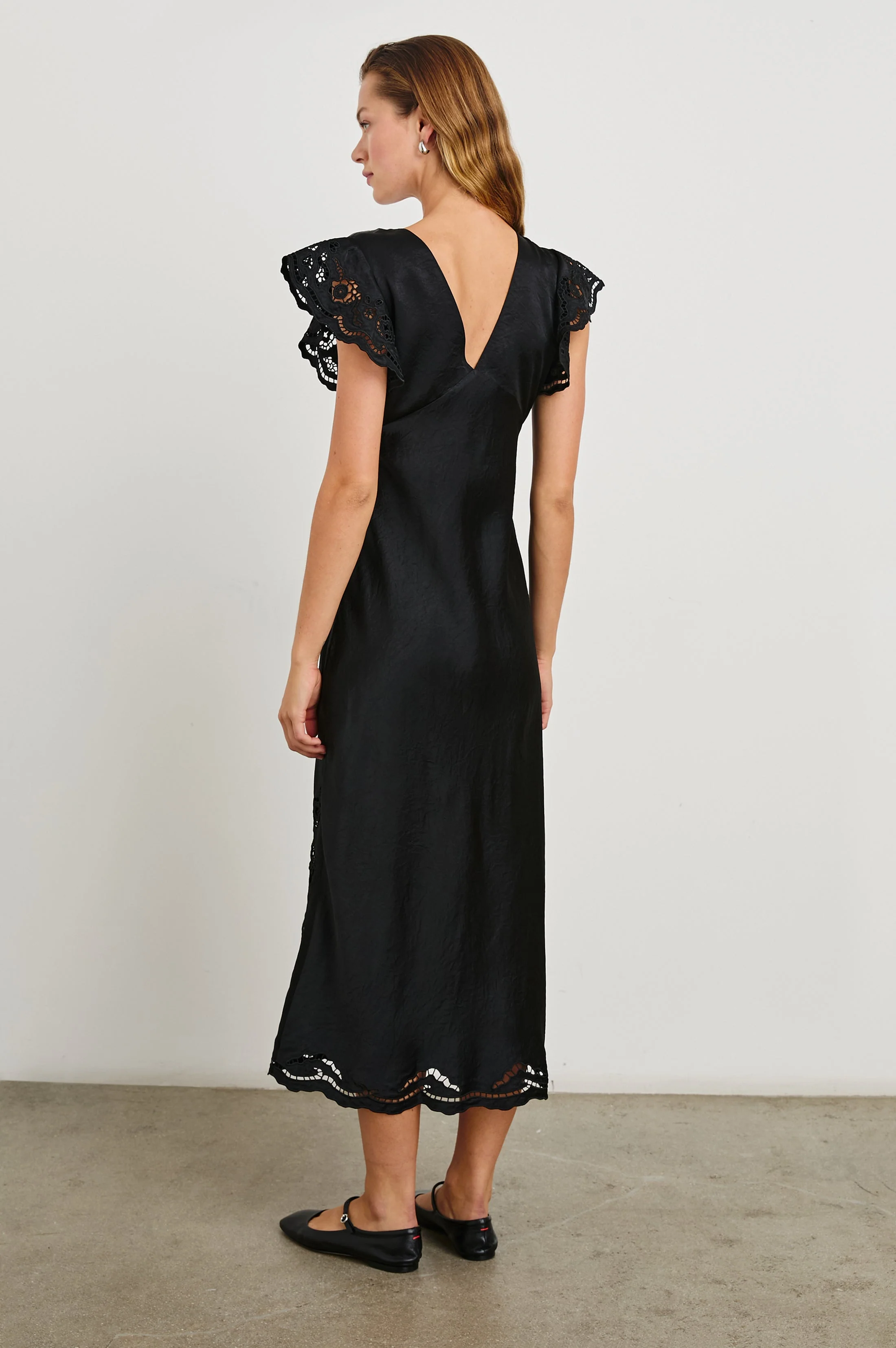 MCKENNA DRESS - BLACK EYELET - Image 4