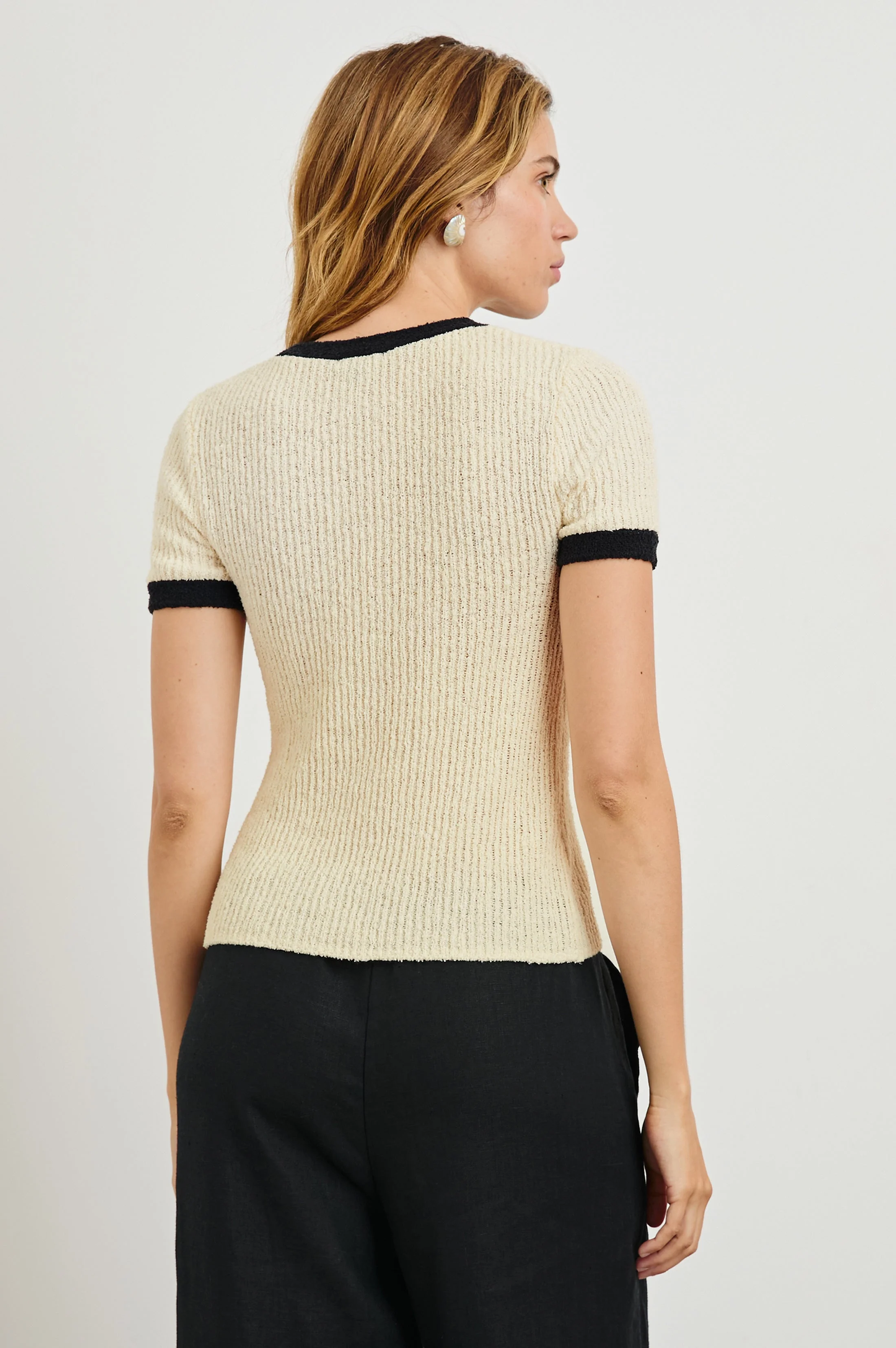 MEREDITH TOP - IVORY BLACK - Image 5