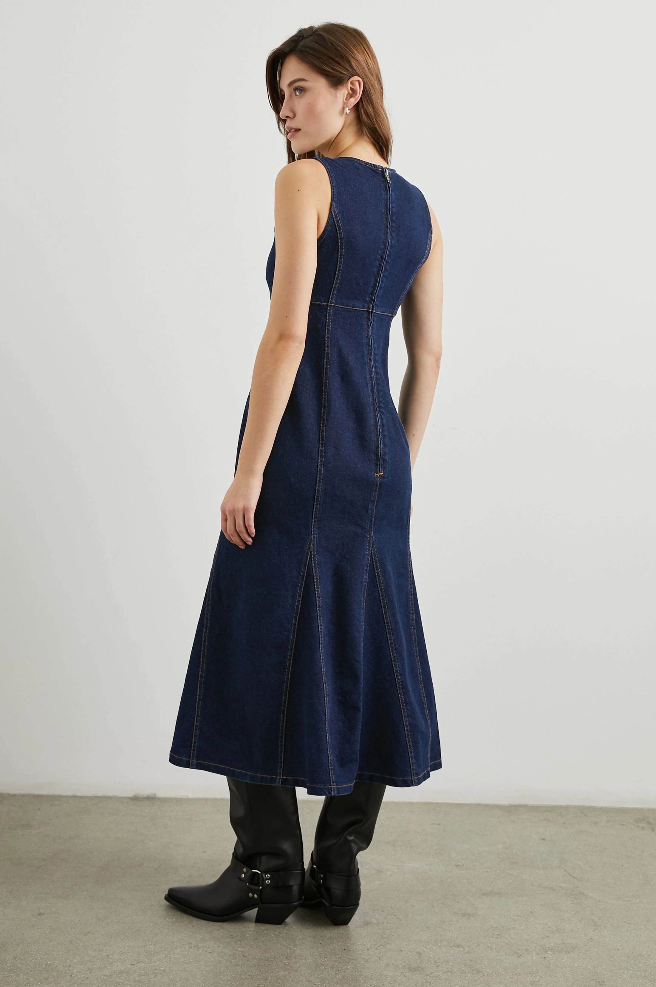 MINNA DRESS - RINSE INDIGO - Image 4