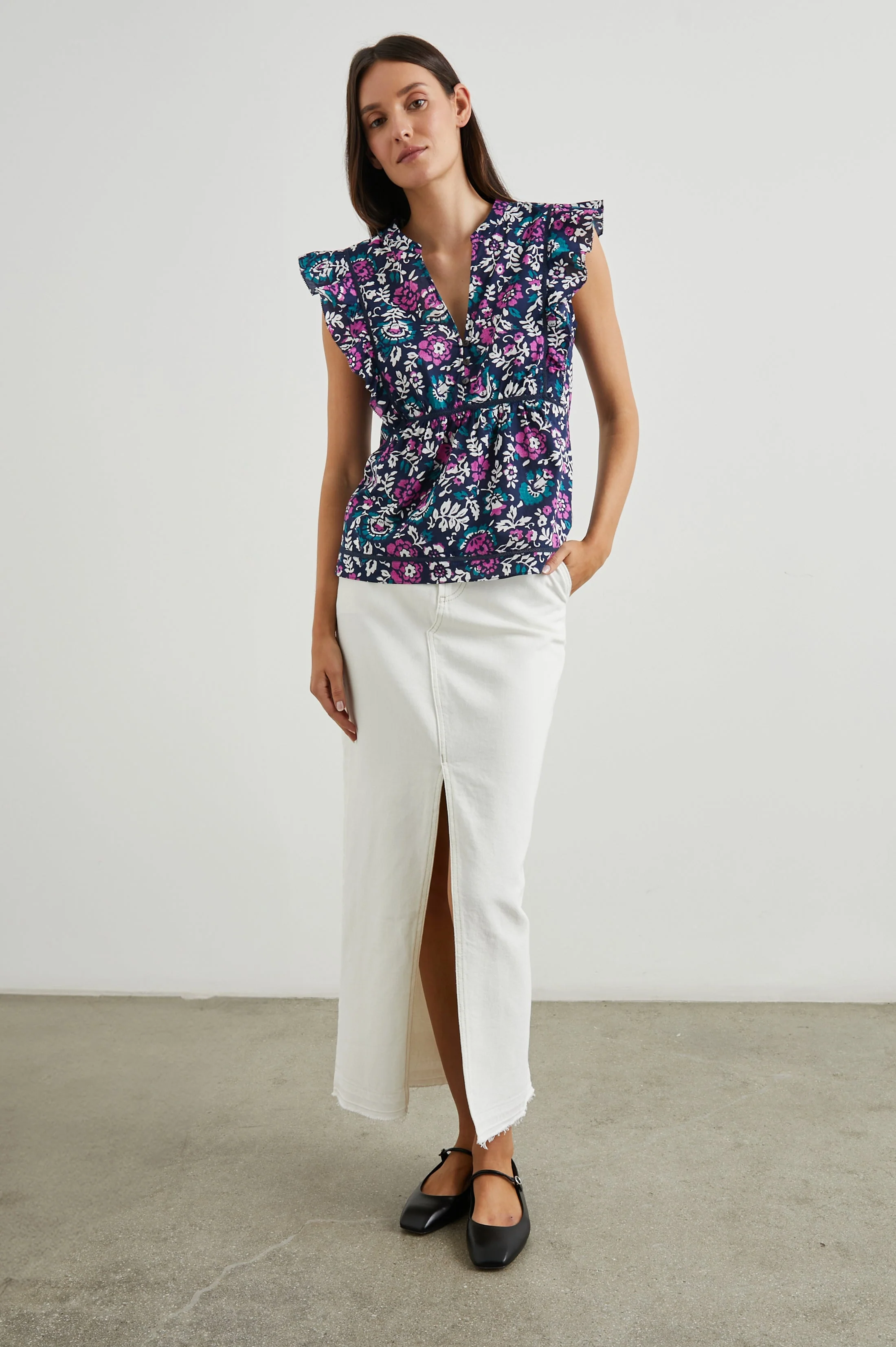 MISHA TOP - WOODBLOCK FLORAL - Image 3