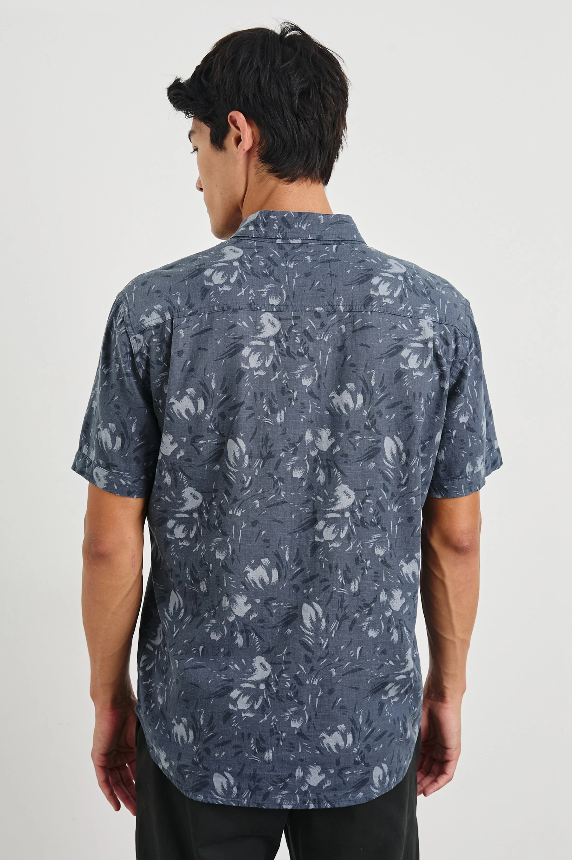MONACO SHIRT - NAVY FLORAL BRUSH - Image 5