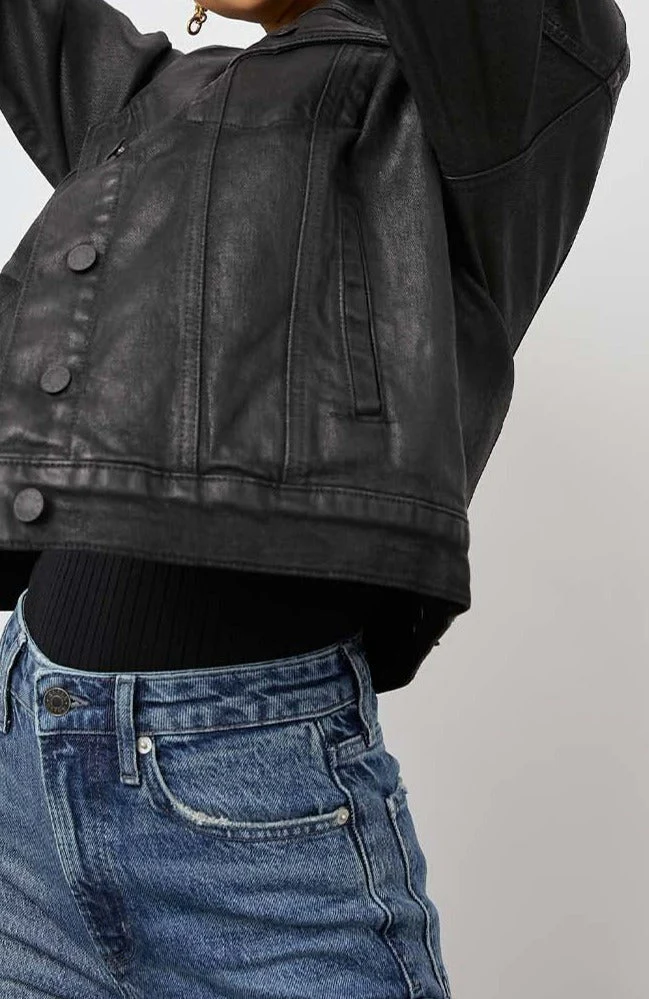 MULHOLLAND JACKET - COATED NOIR - Image 3