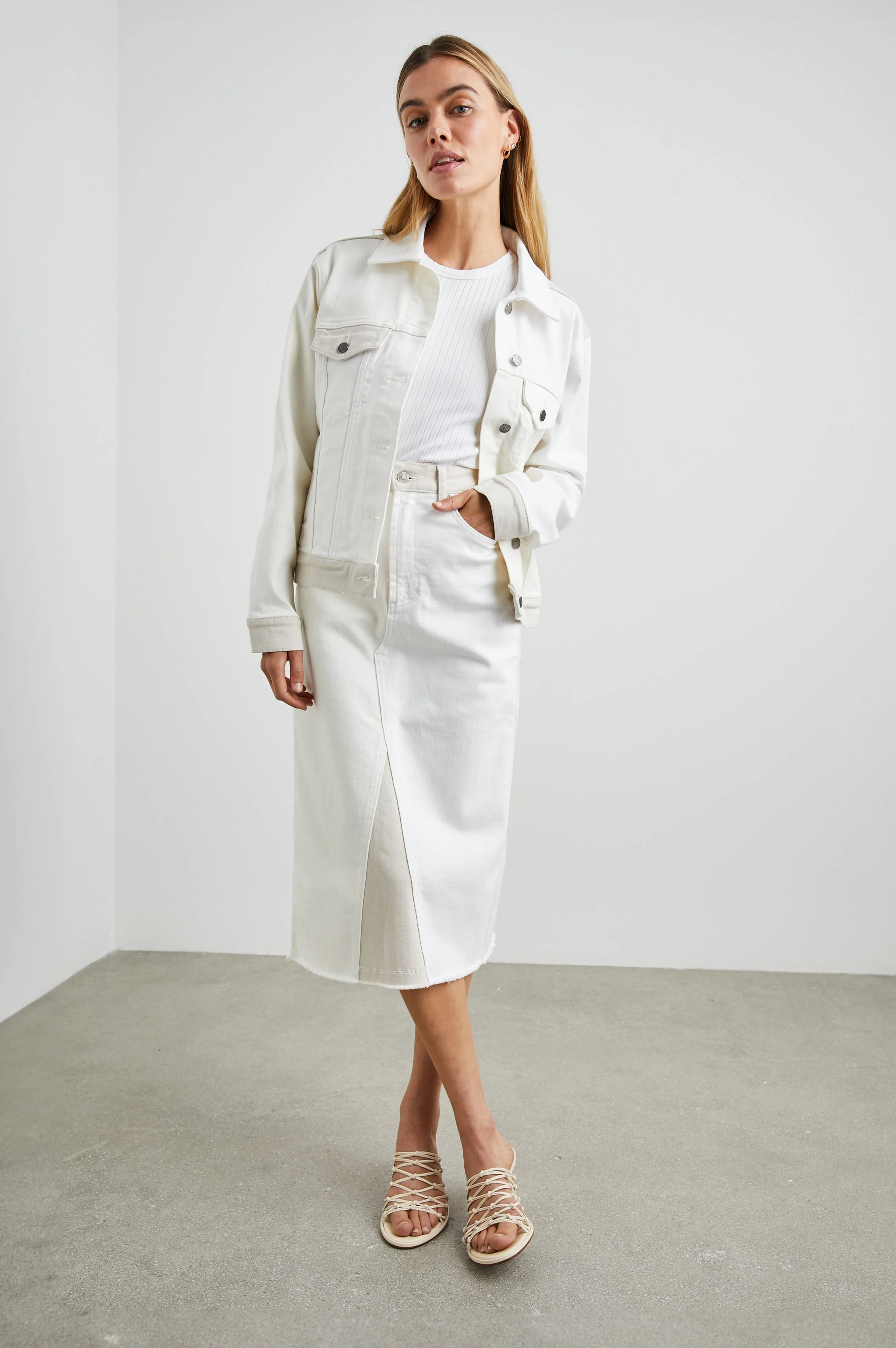 MULHOLLAND JACKET - ECRU PATCHWORK - Image 2
