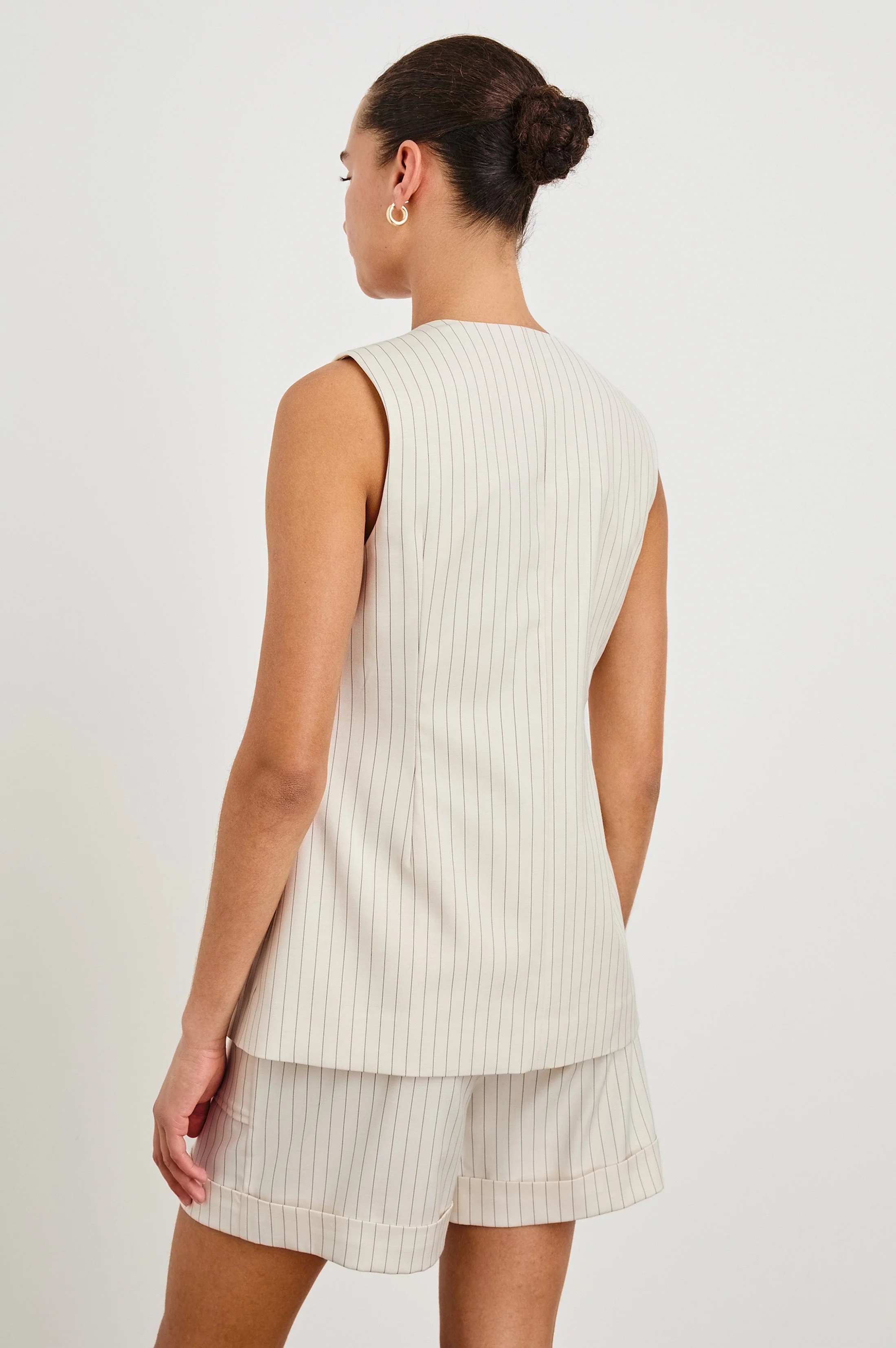 MYLAH VEST - BIRCH PINSTRIPE - Image 5