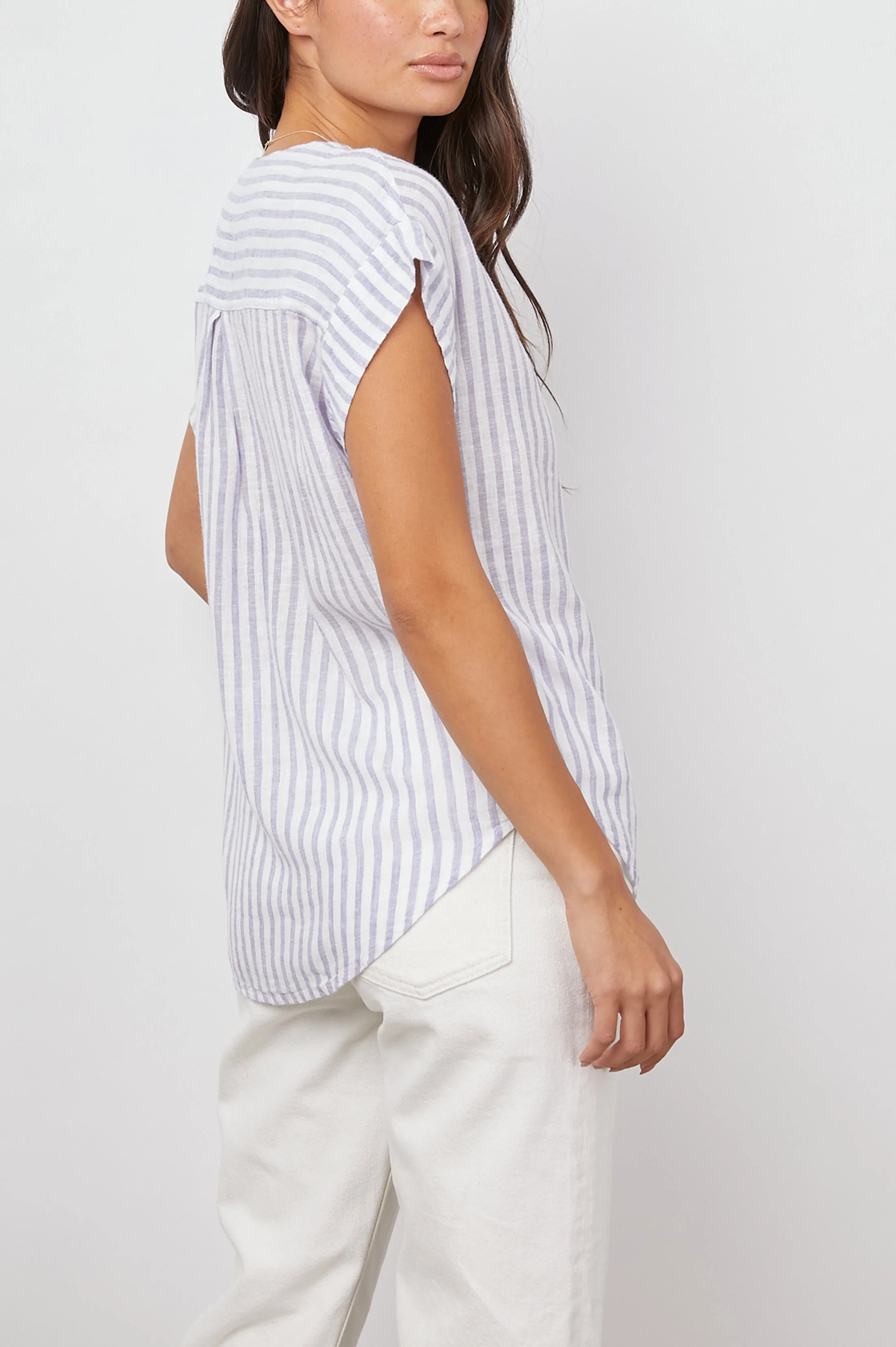 NALA TOP - BLUE IRIS STRIPE - Image 4