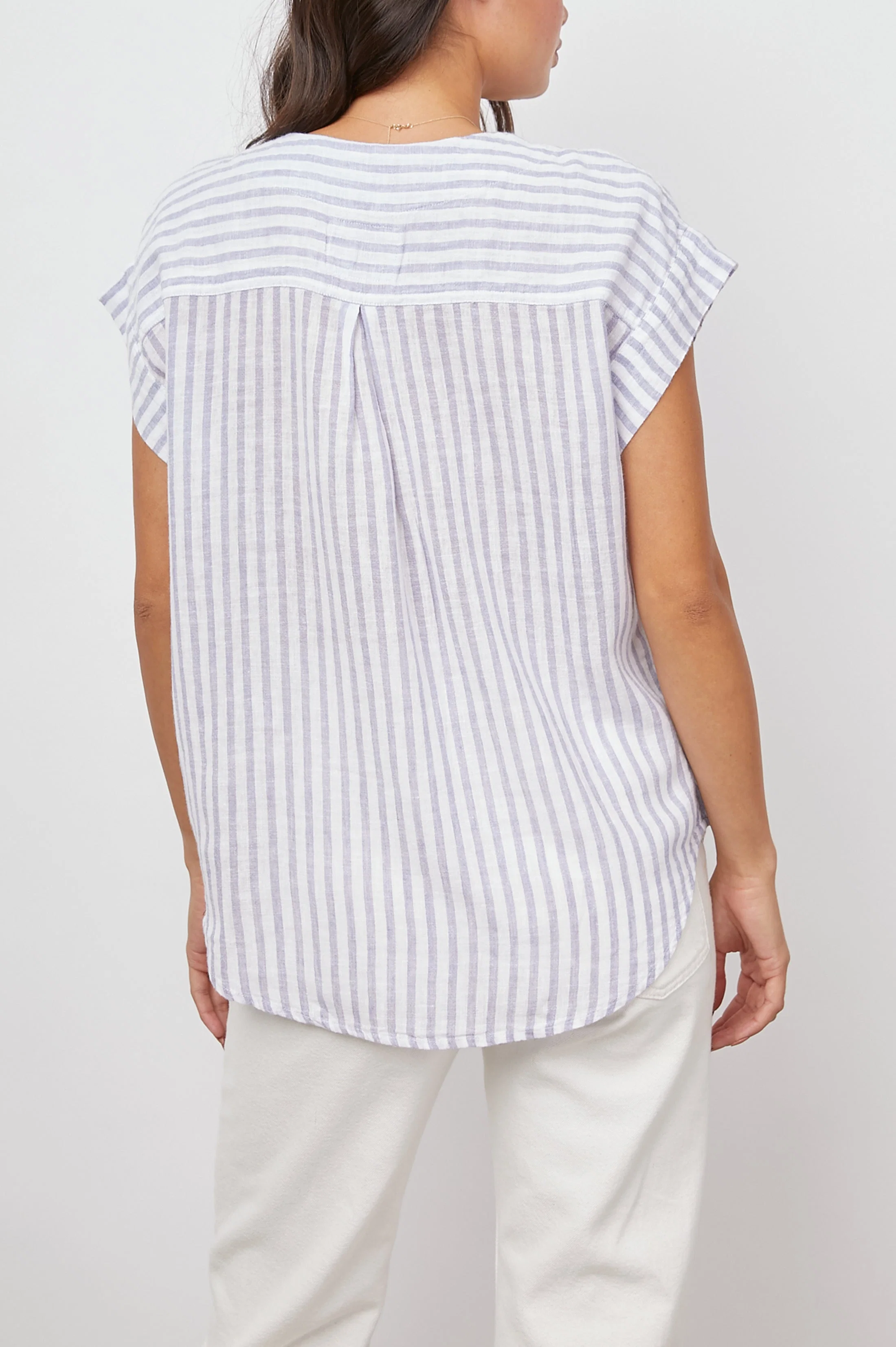 NALA TOP - BLUE IRIS STRIPE - Image 5