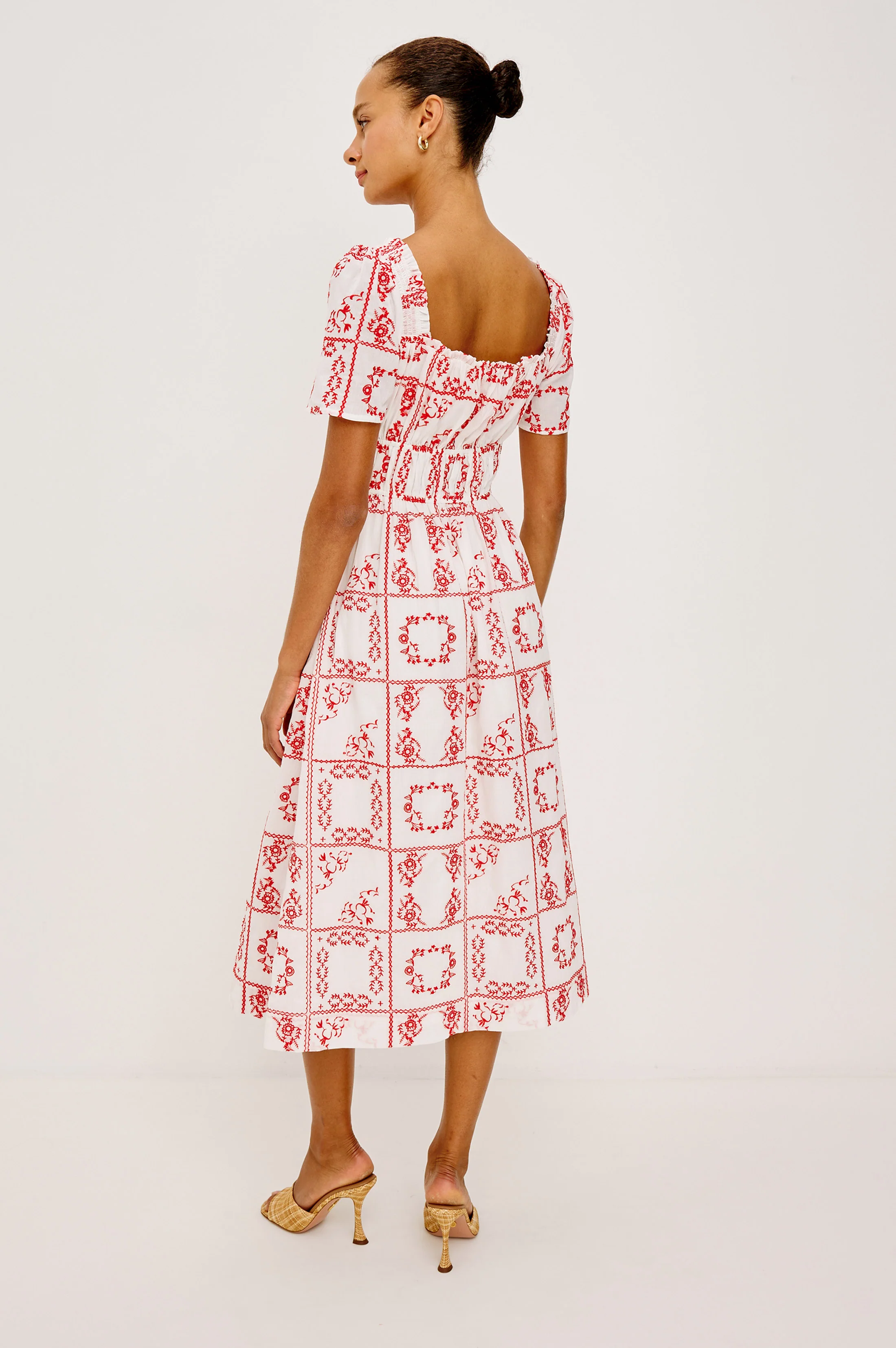 NANETTE DRESS - IVORY RED HANDKERCHIEF - Image 5