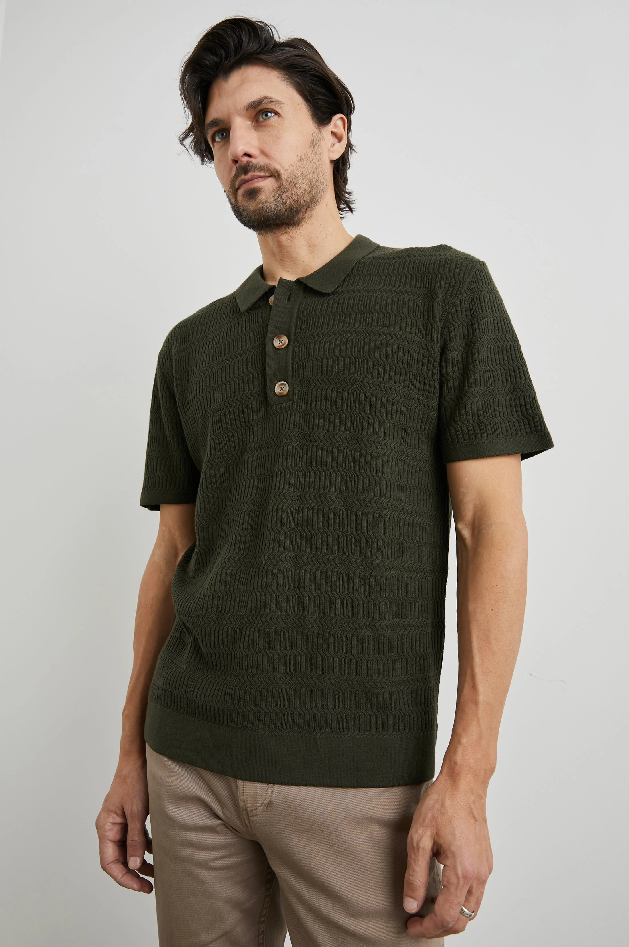 NATHAN POLO SHIRT - ANCIENT OLIVE - Image 2