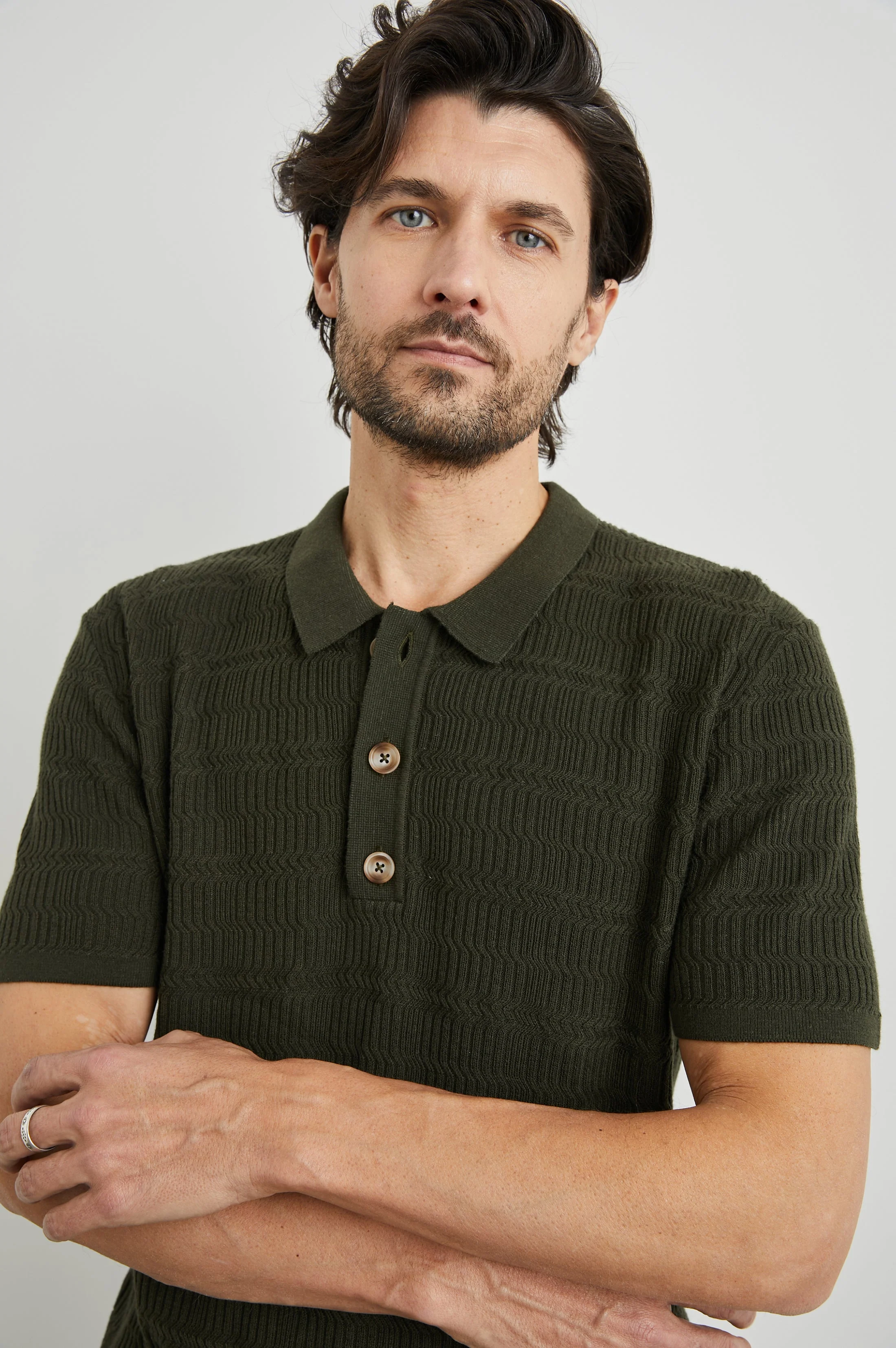 NATHAN POLO SHIRT - ANCIENT OLIVE - Image 3