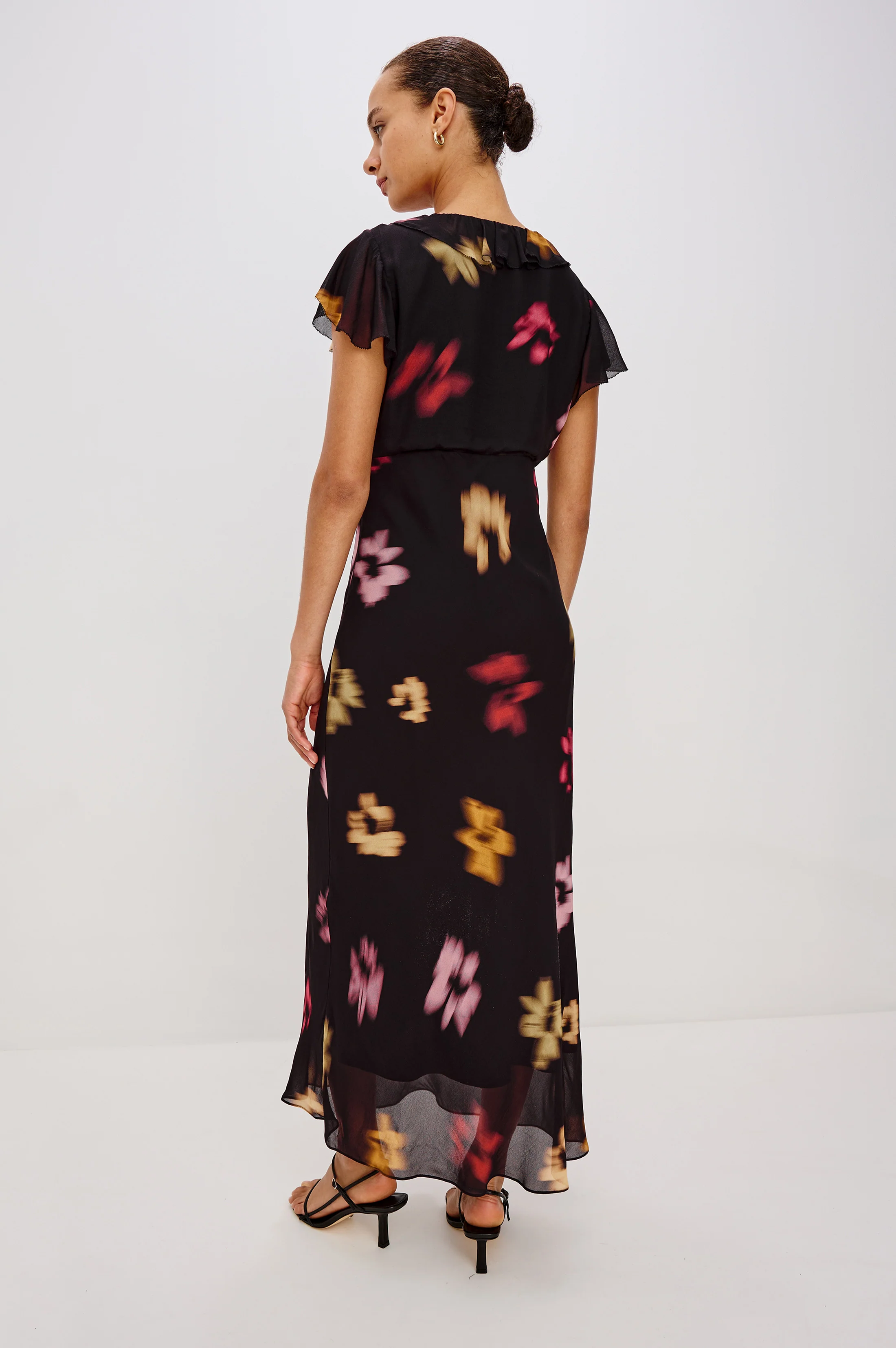 NEELA DRESS - ONYX BLURRED FLORAL - Image 5