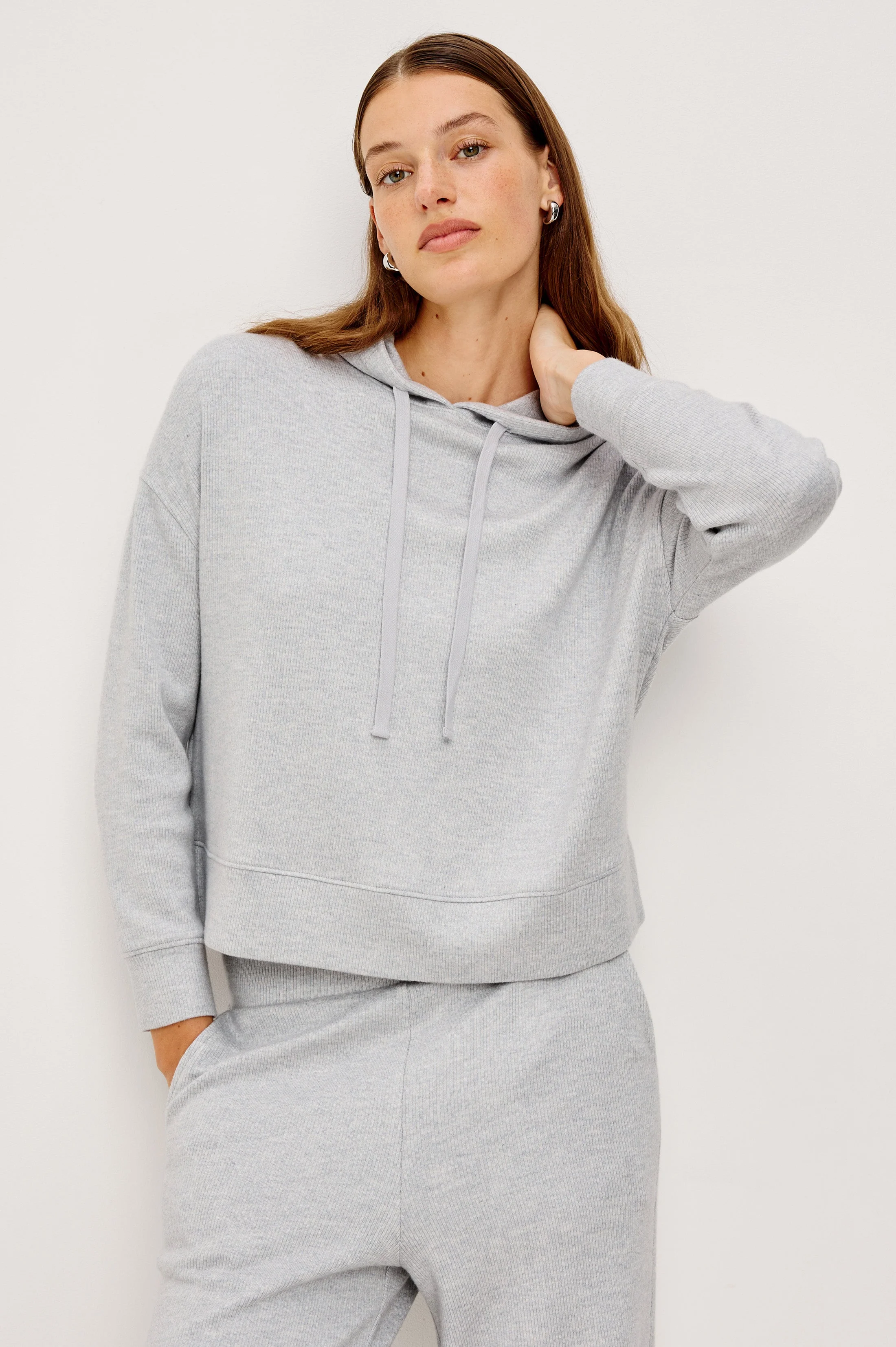 NICO SWEATSHIRT - HEATHER GREY BRUSHED - Image 3