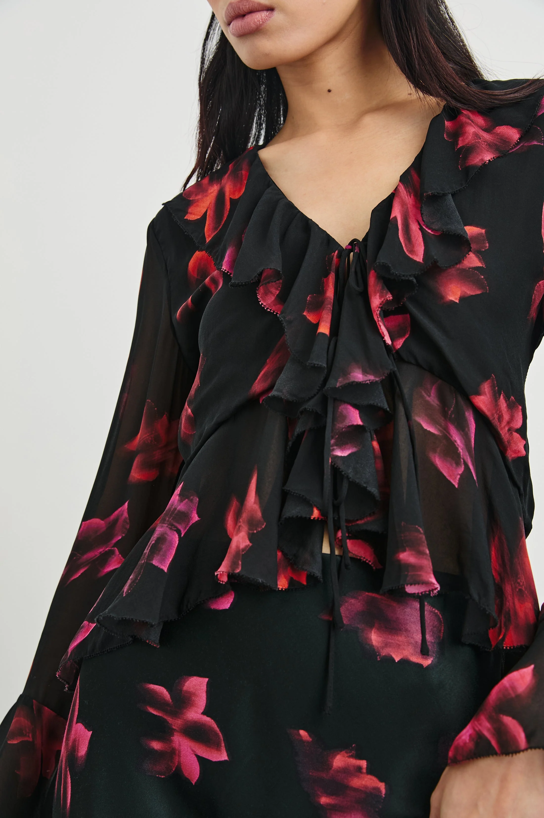 NICOLETTA TOP - DARK AZALEA - Image 2