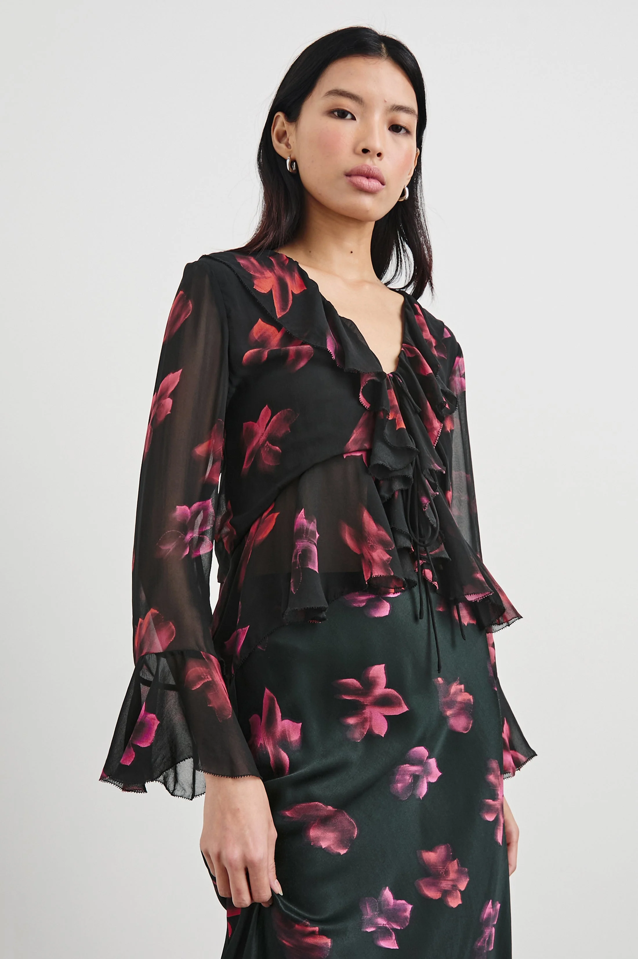 NICOLETTA TOP - DARK AZALEA - Image 4