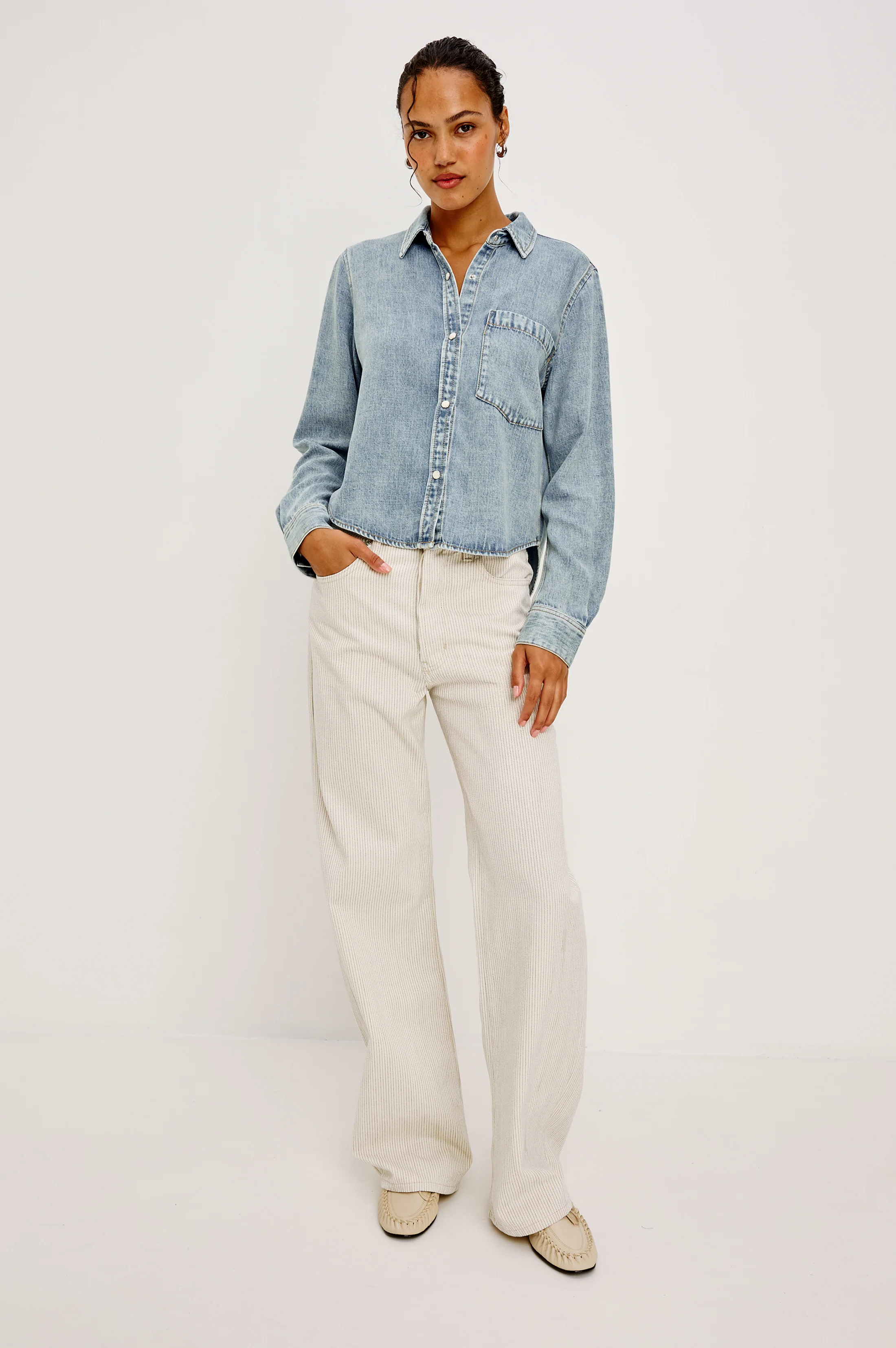 NOA SHIRT - FADED INDIGO - Image 3