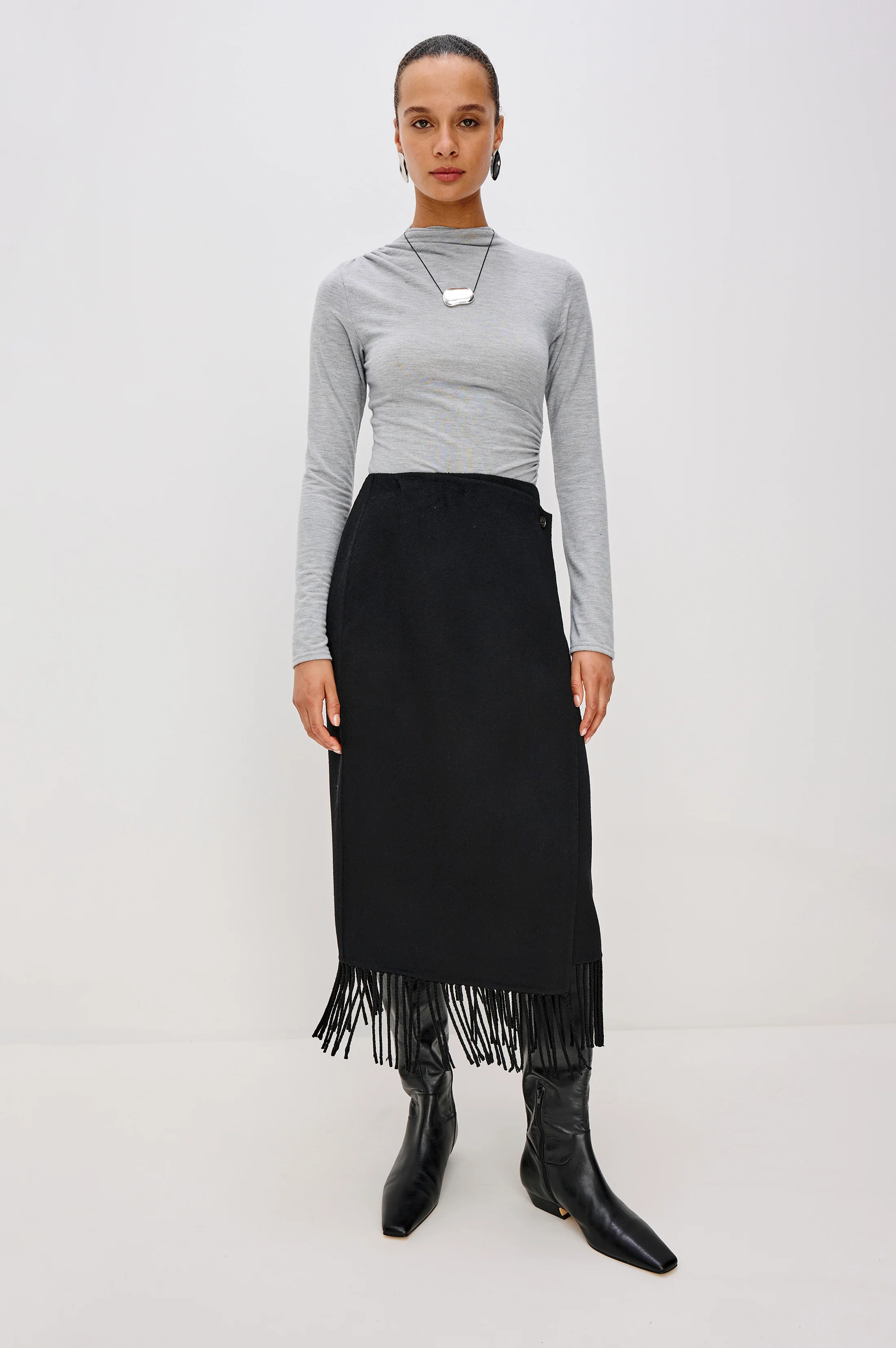 ODETTE SKIRT - BLACK - Image 3