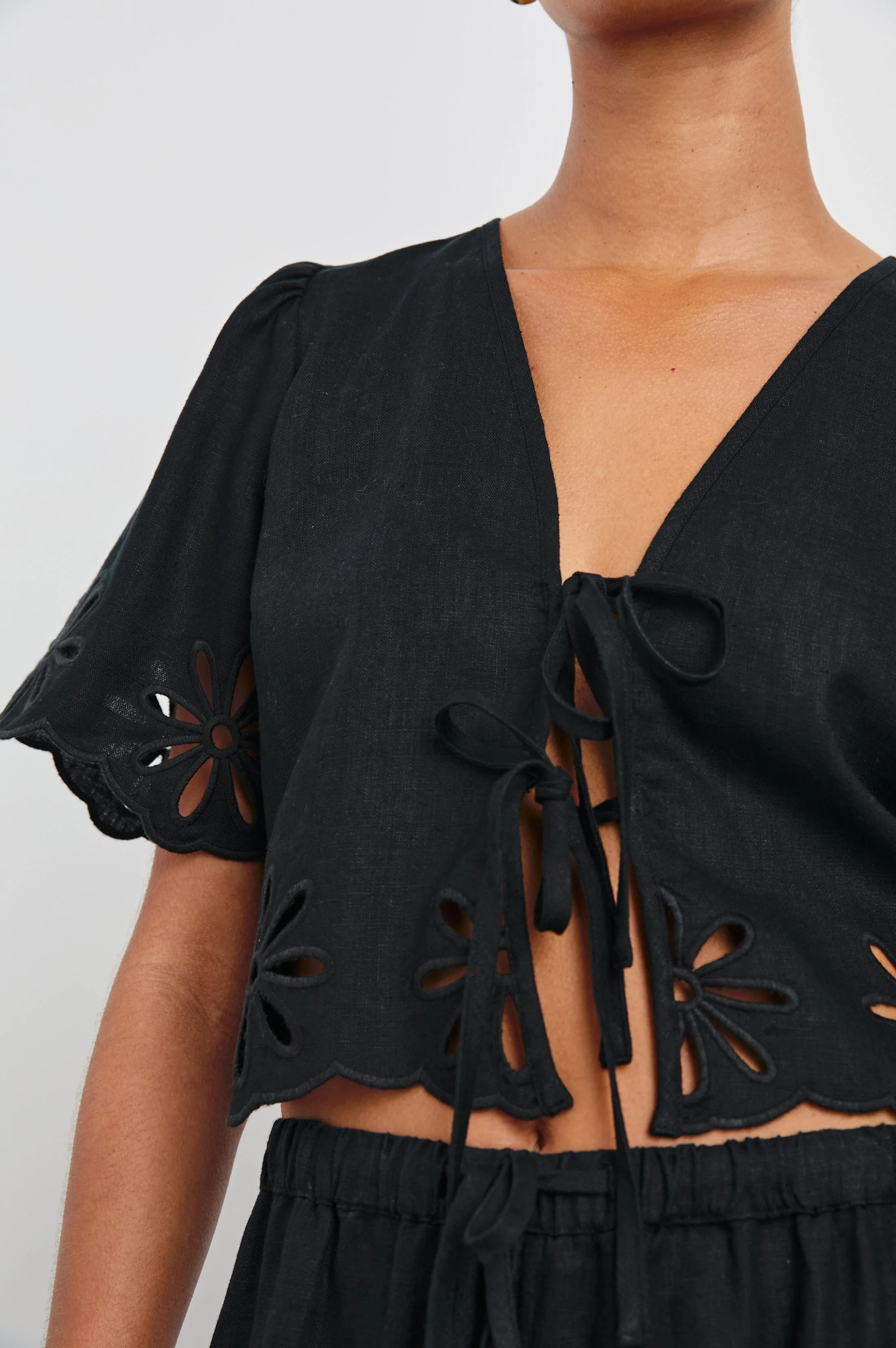 PARI TOP - BLACK EYELET - Image 2