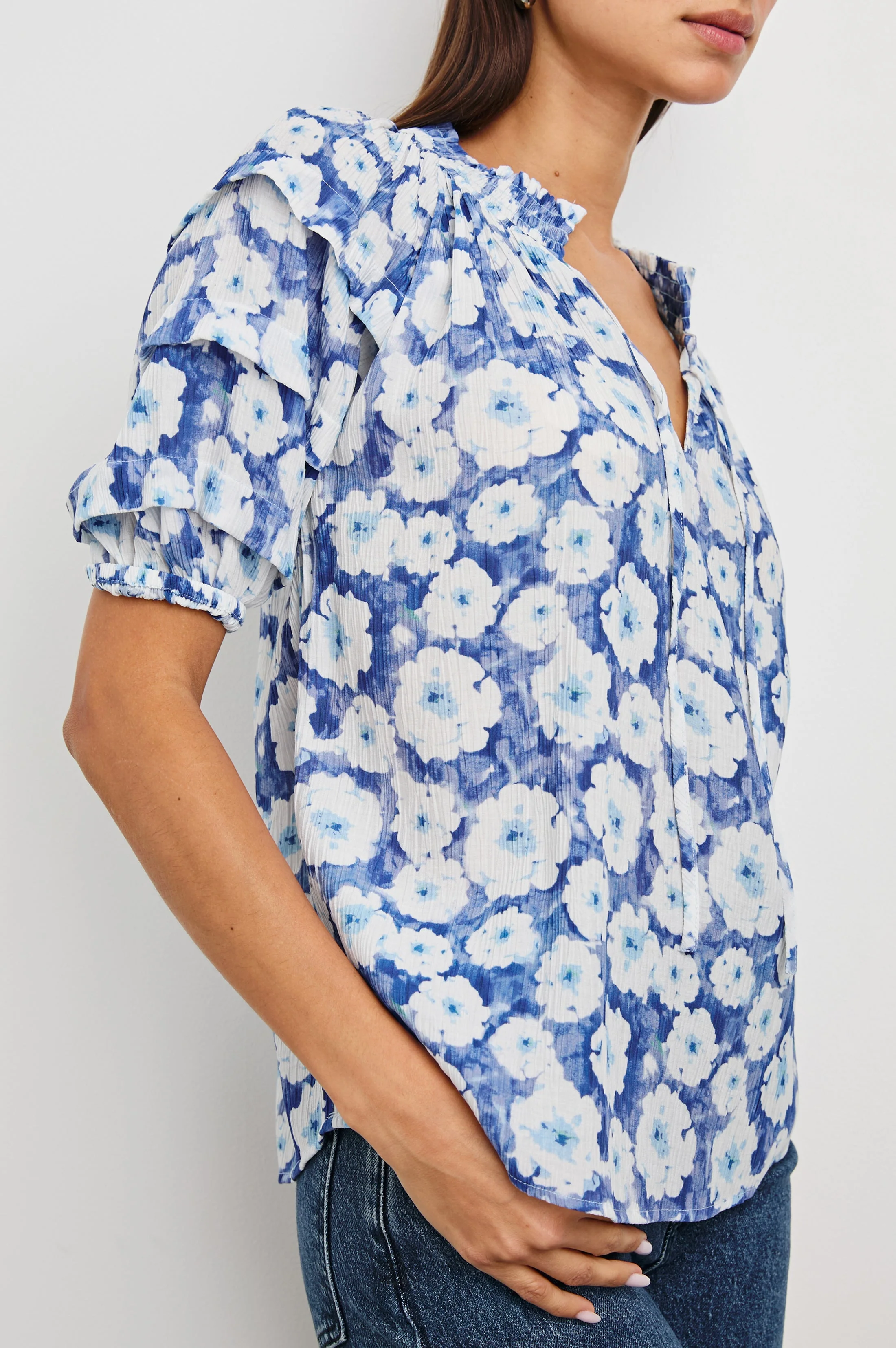 PARIS TOP - BLUE FLORAL - Image 2