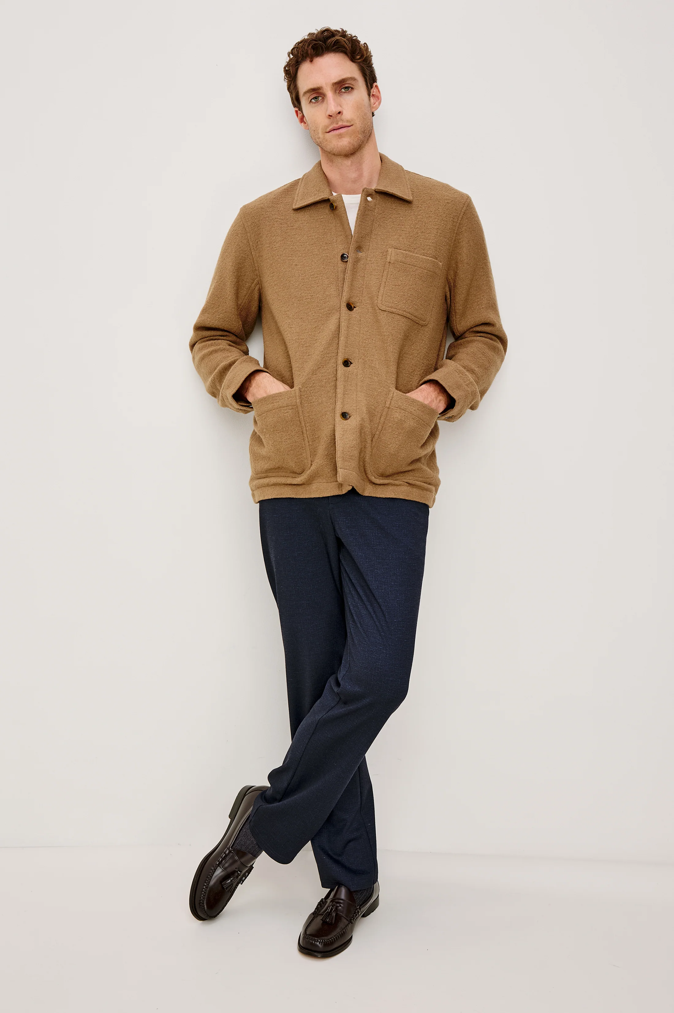 PASCAL JACKET - LIGHT BROWN BOUCLE - Image 4