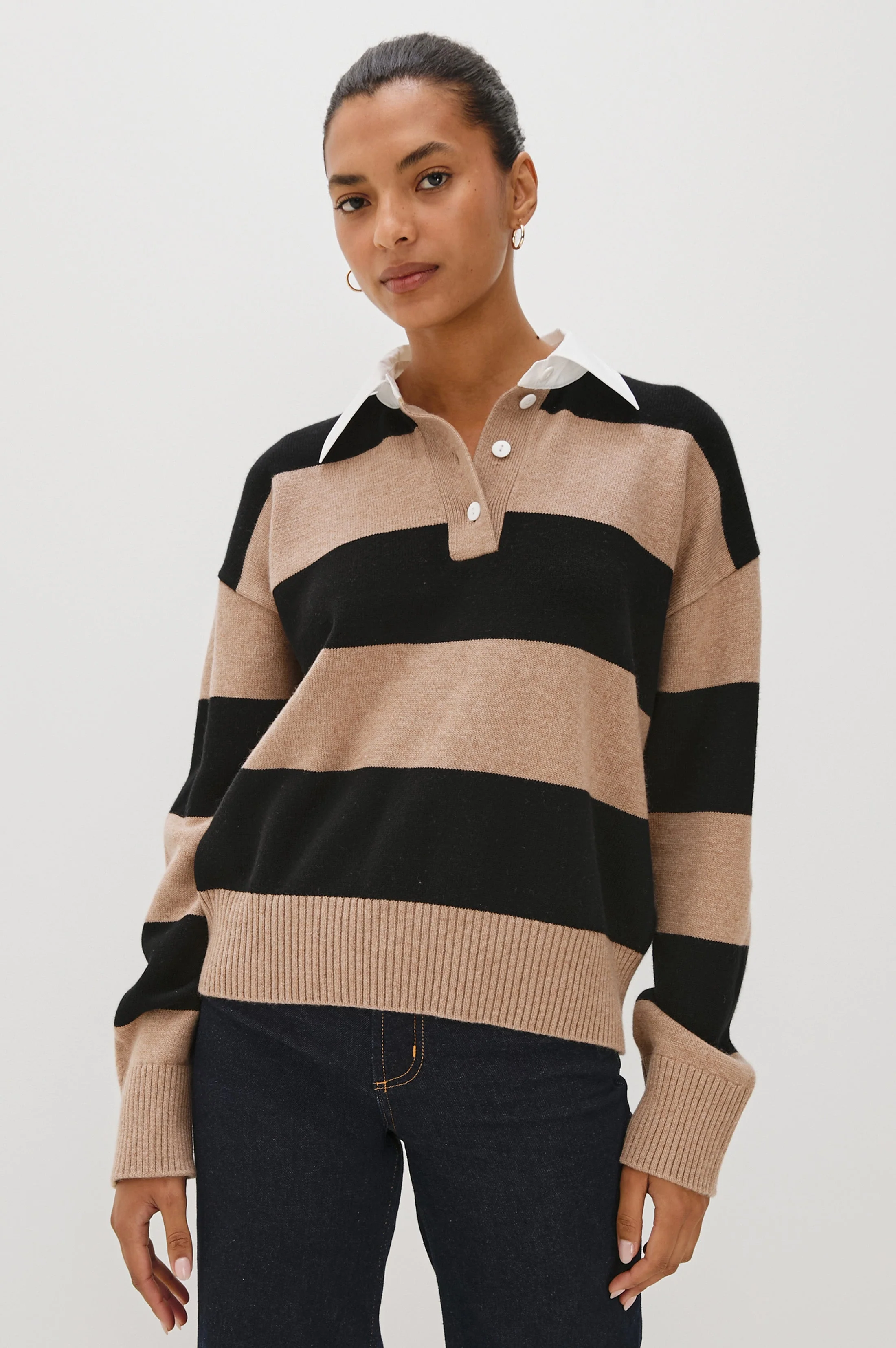 PAXTON SWEATER - OATMEAL BLACK - Image 3