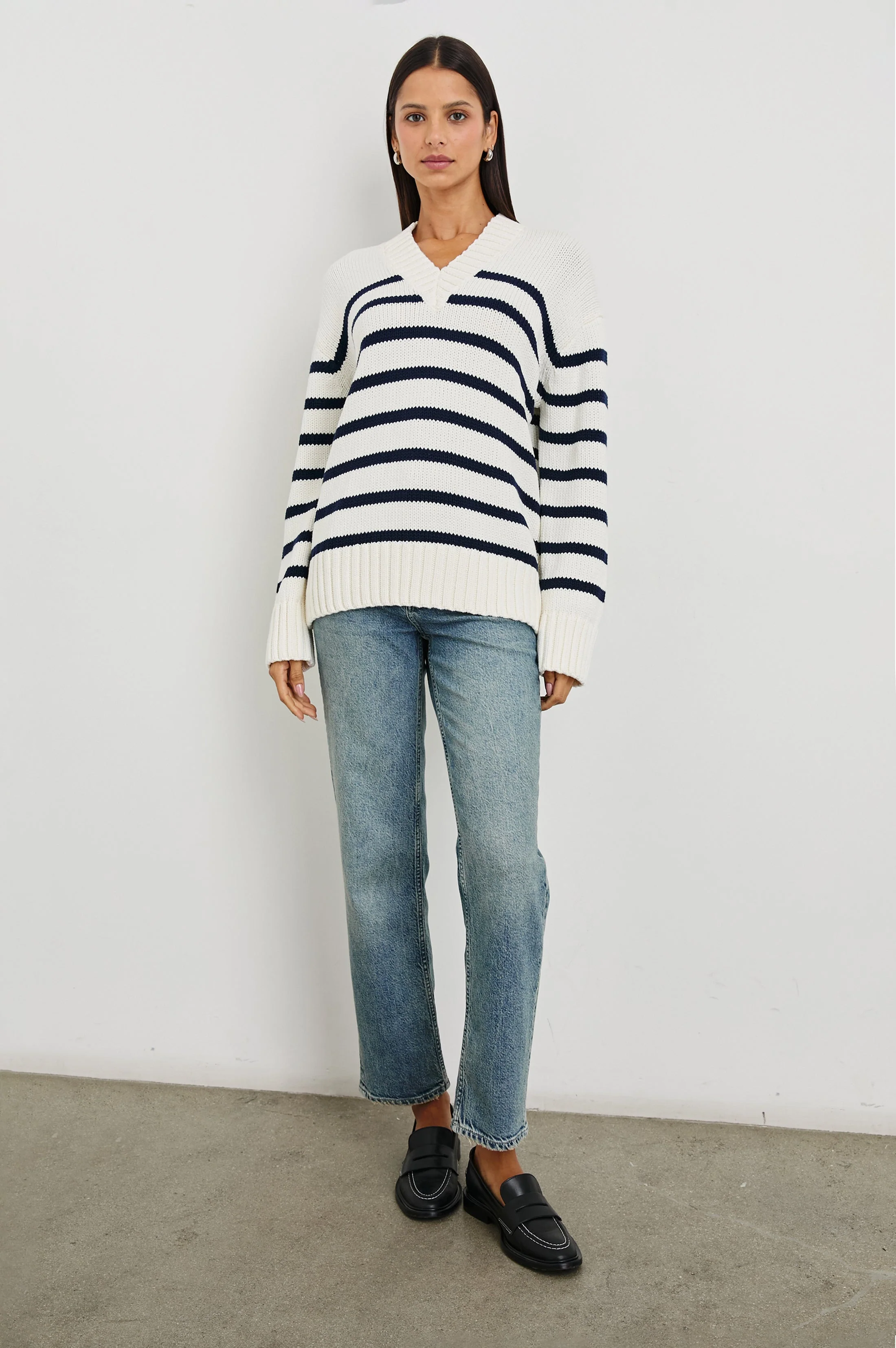 PENNY SWEATER - IVORY NAVY STRIPE - Image 3