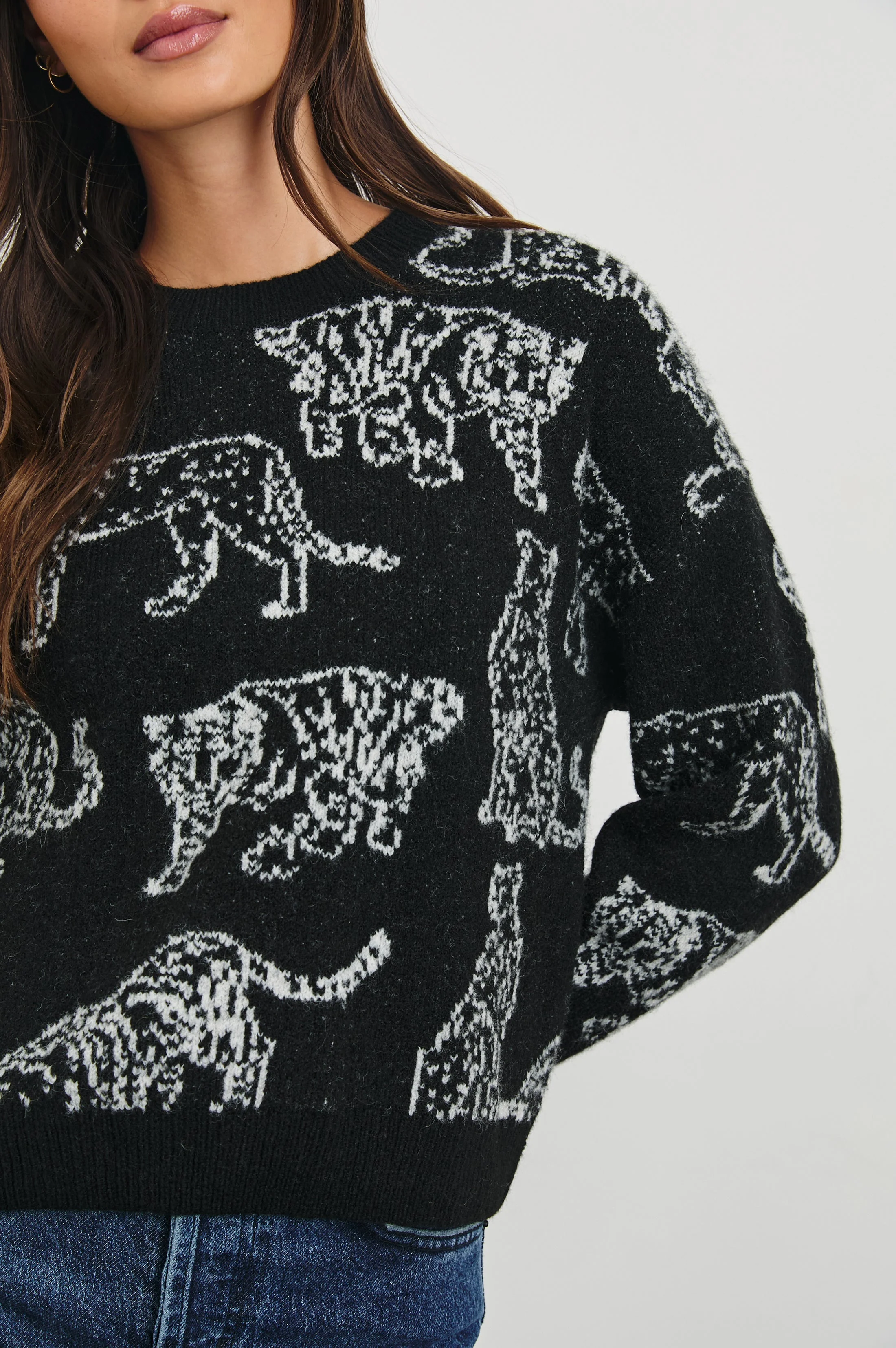 PERCI SWEATER - CHARCOAL CATS - Image 2