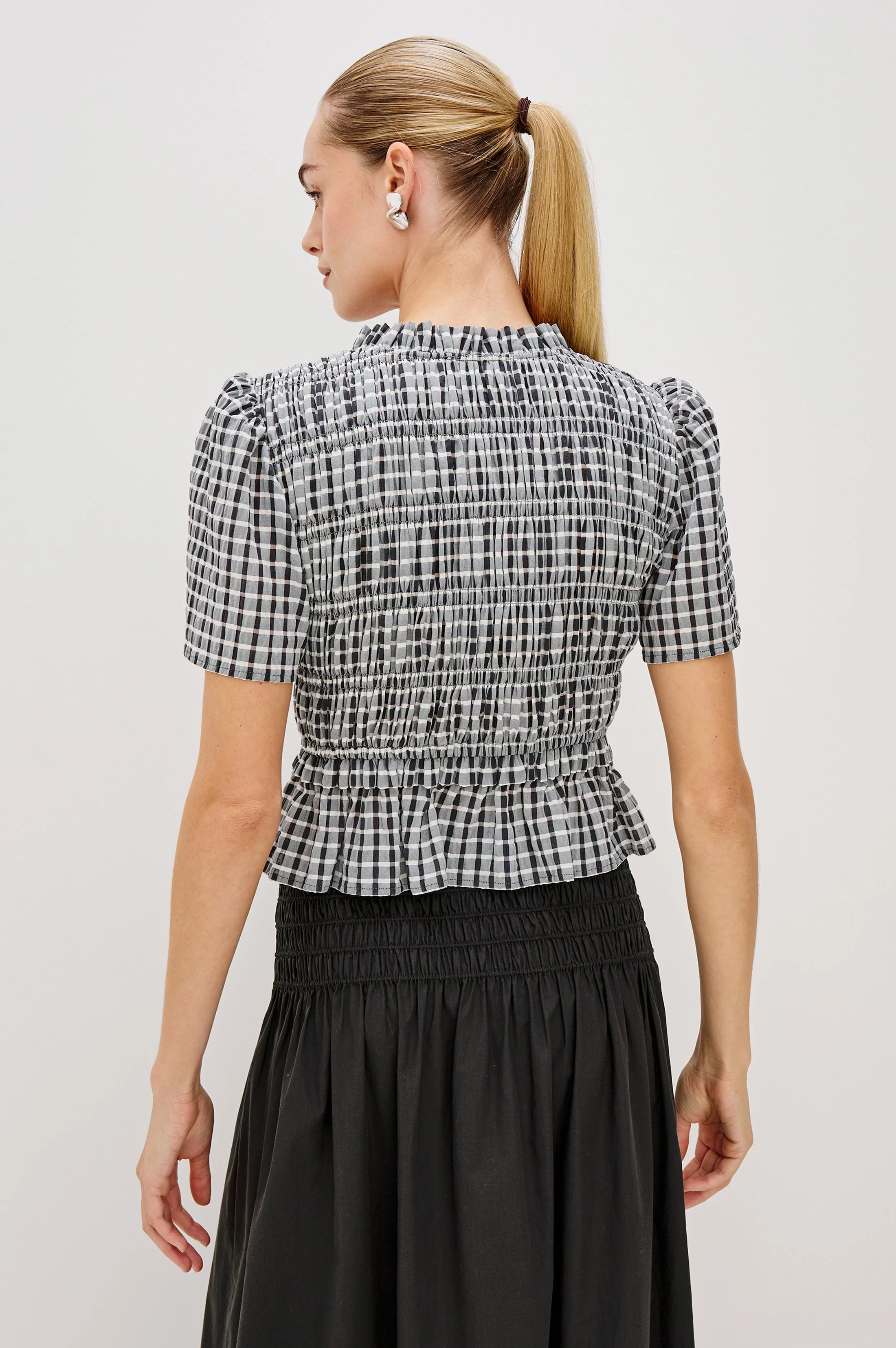 PORTIA TOP - ASH SEERSUCKER - Image 4