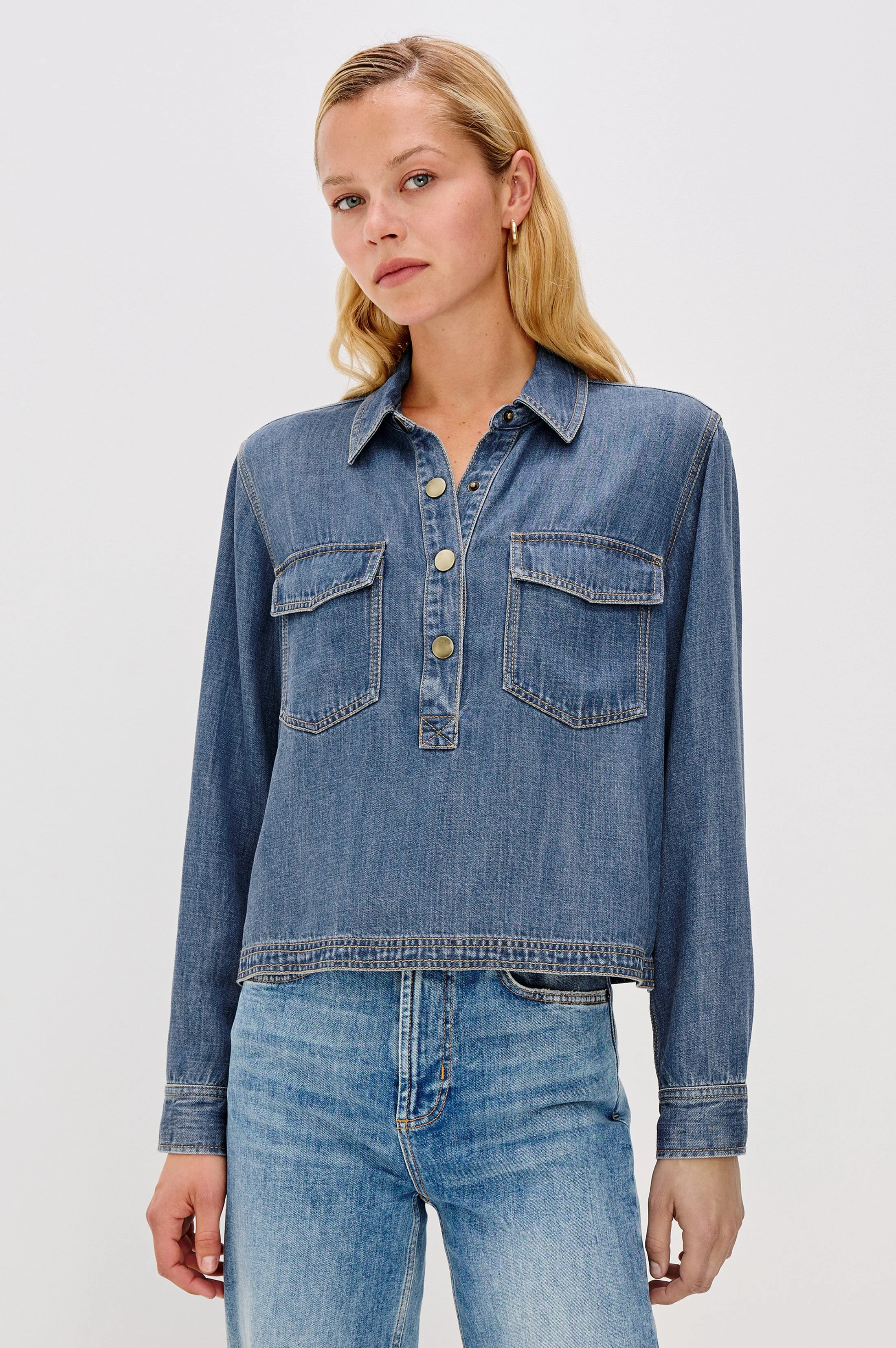 PORTS SHIRT - ANTIQUE BLUE
