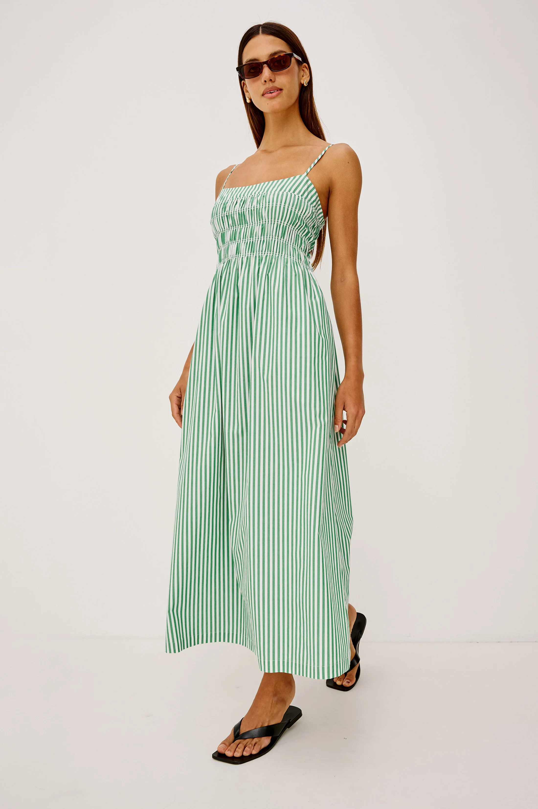 PRIMROSE DRESS - EMERALD STRIPE - Image 4