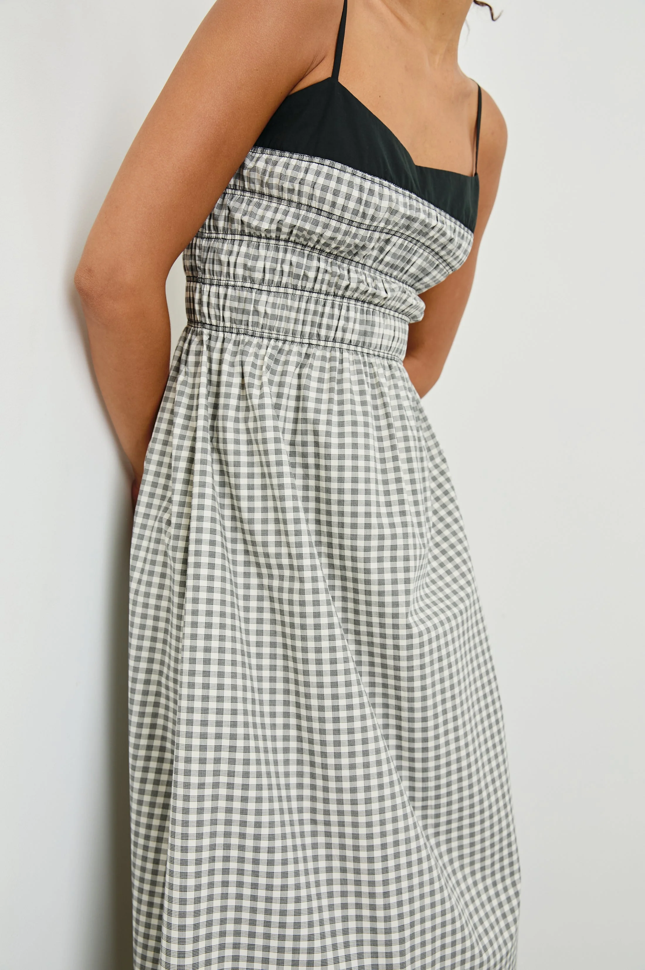 PRIMROSE DRESS - IVORY JET GINGHAM - Image 2