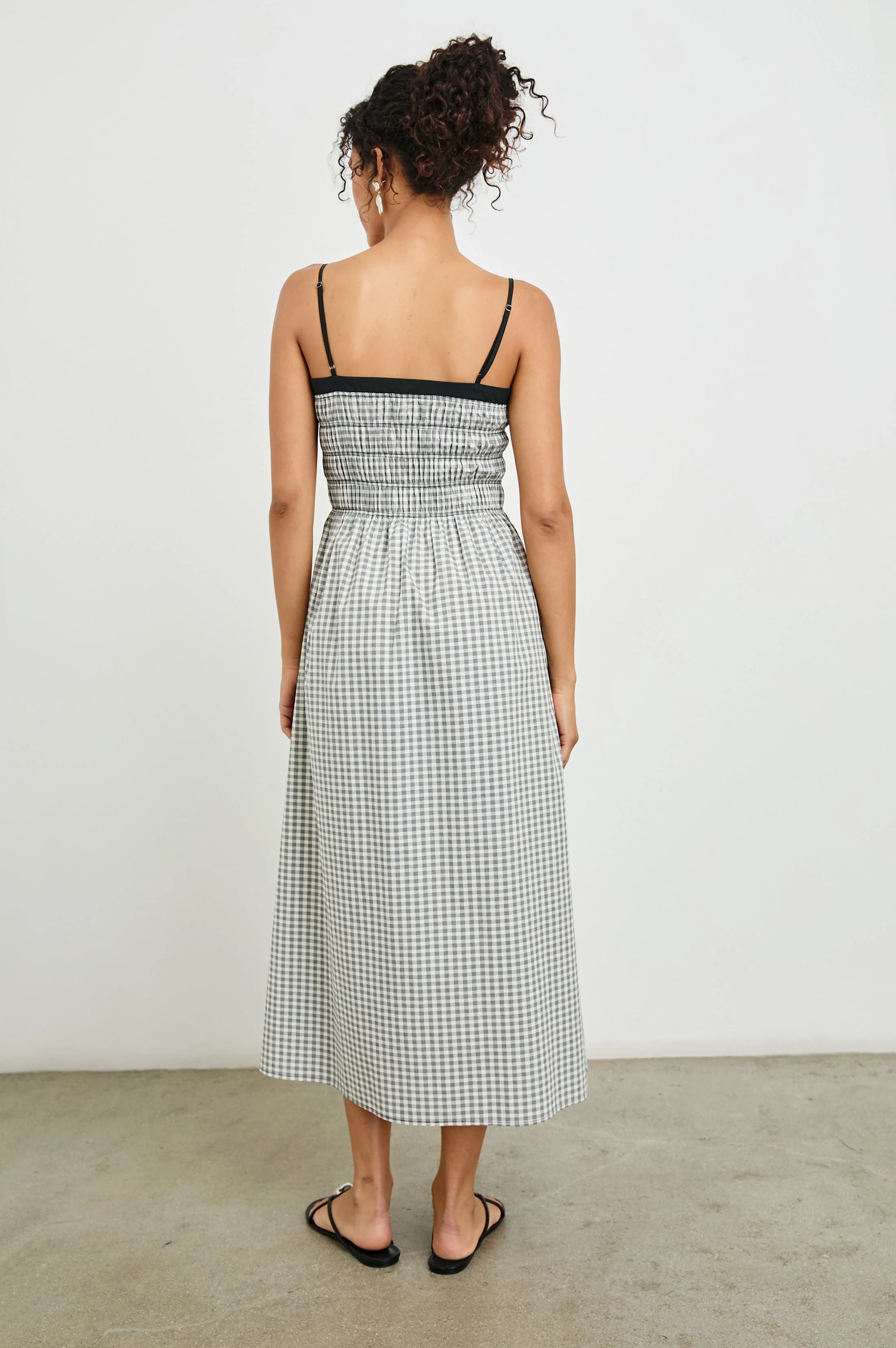 PRIMROSE DRESS - IVORY JET GINGHAM - Image 6